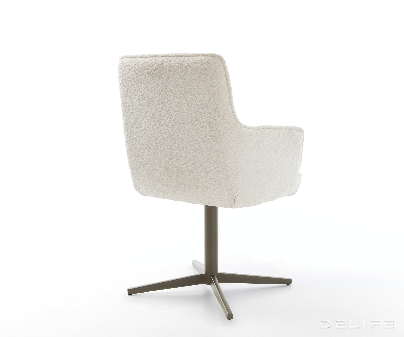 Jedilni stol Heira z naslonom za roke, material: bukle