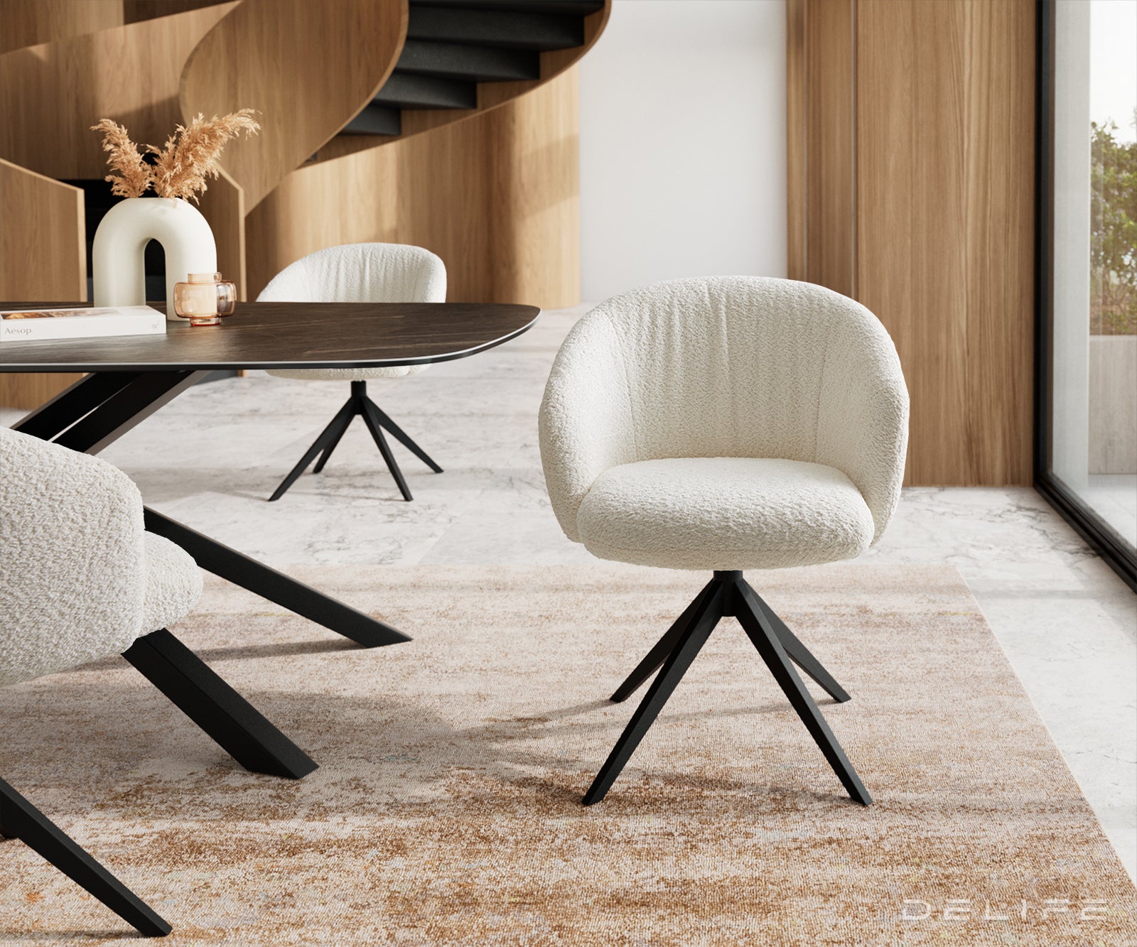 Jedilni stol Caja, Material: bukle