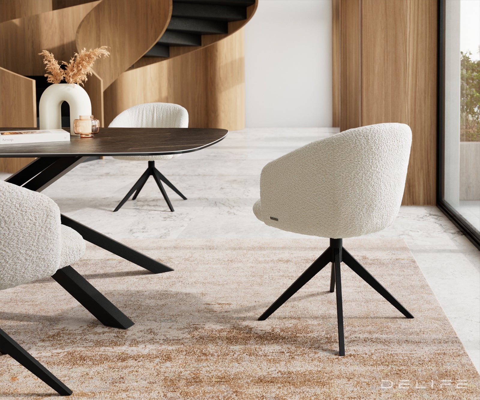 Jedilni stol Caja, Material: bukle