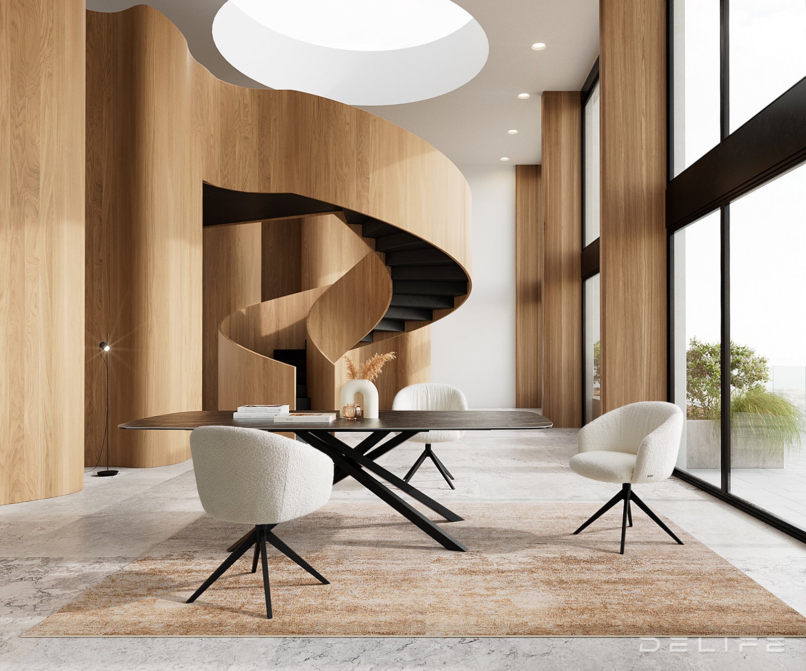 Jedilni stol Caja, Material: bukle