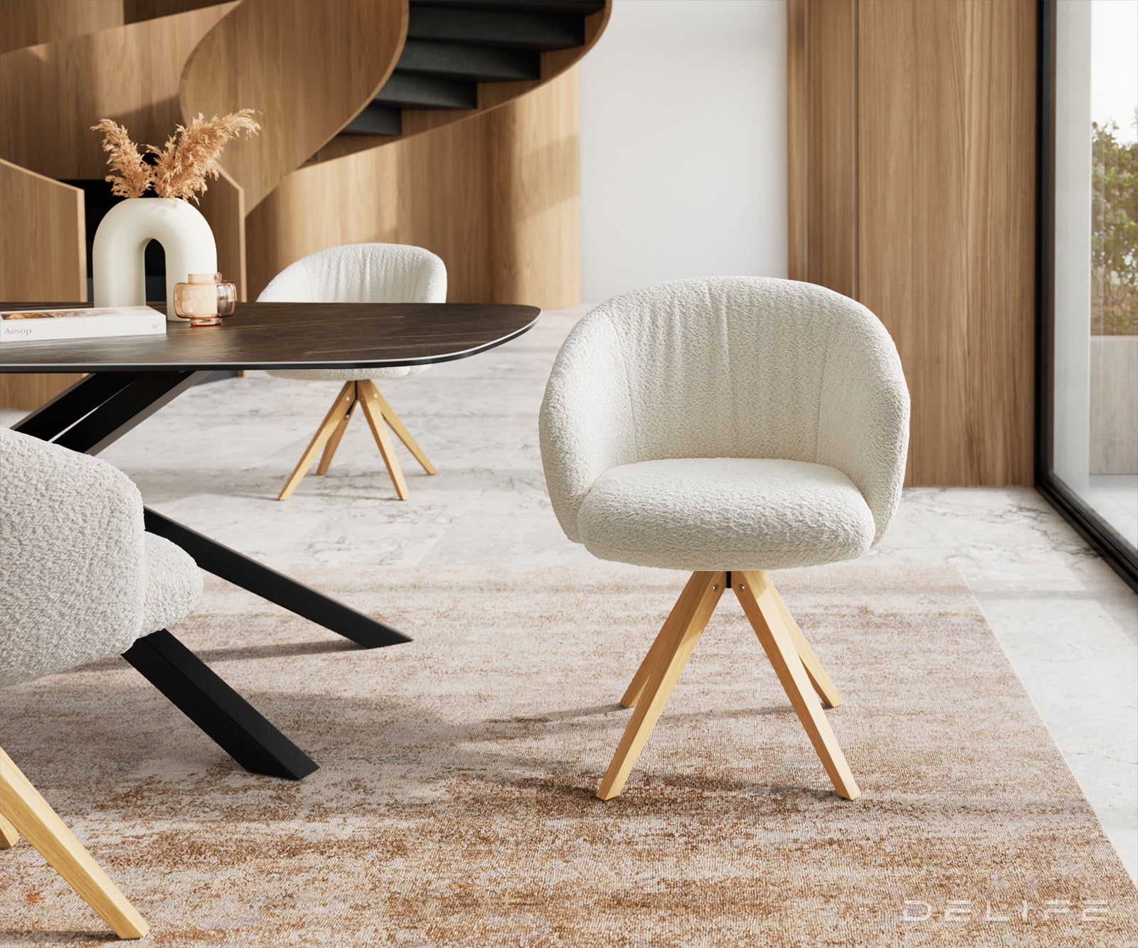 Jedilni stol Caja, Material: bukle