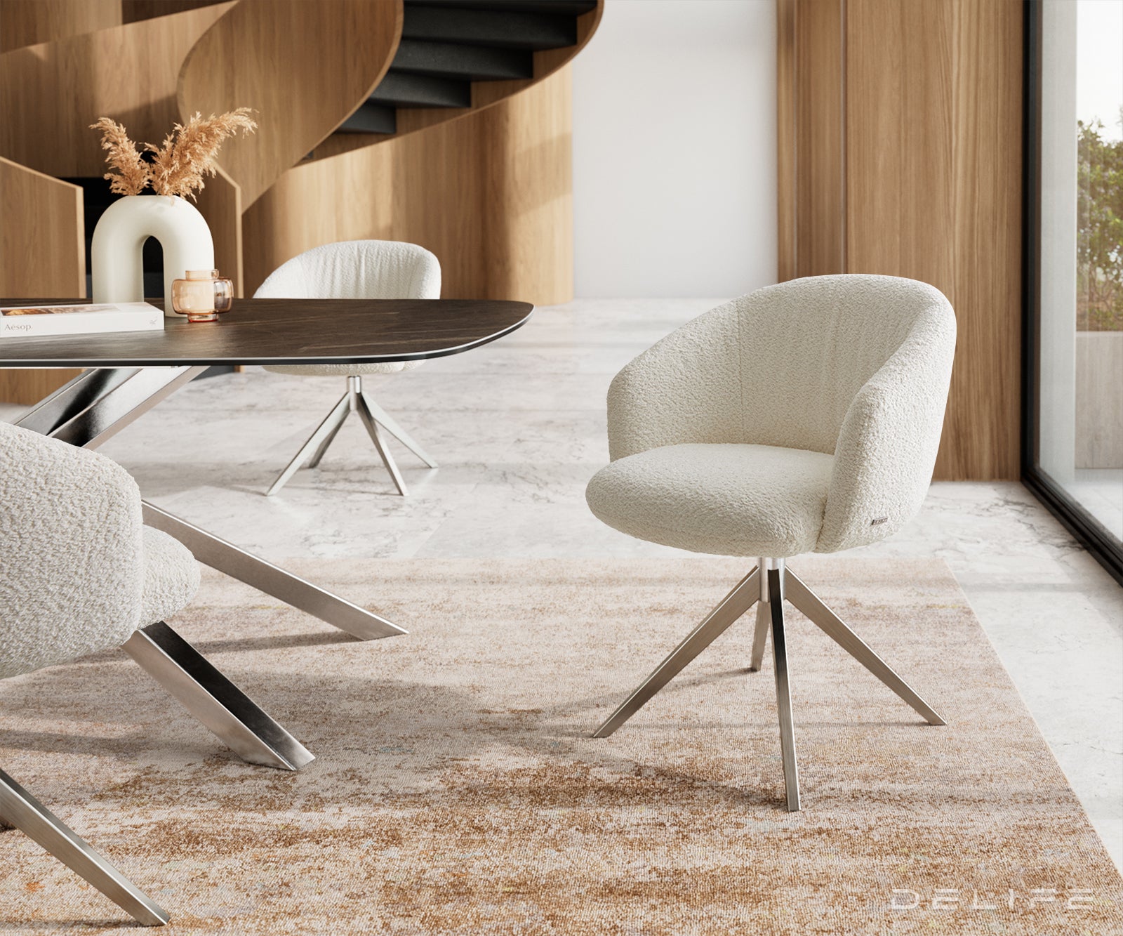 Jedilni stol Caja, Material: bukle