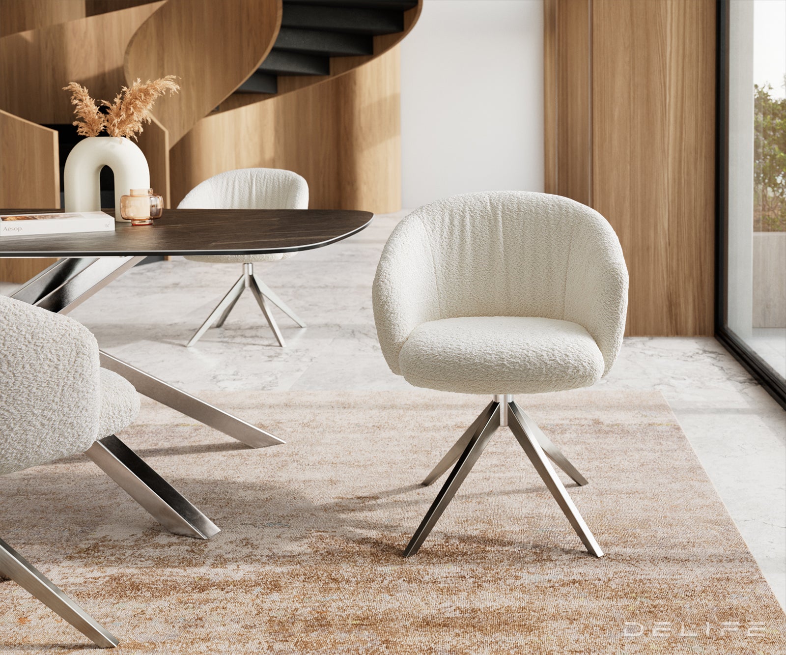 Jedilni stol Caja, Material: bukle