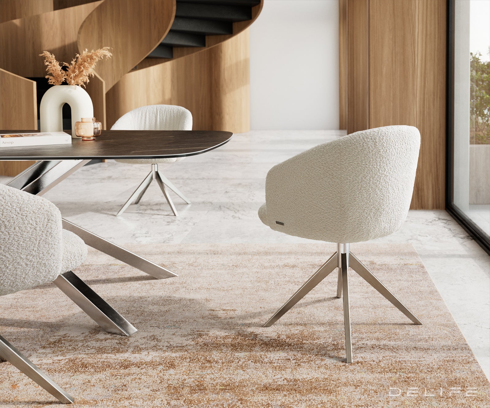 Jedilni stol Caja, Material: bukle