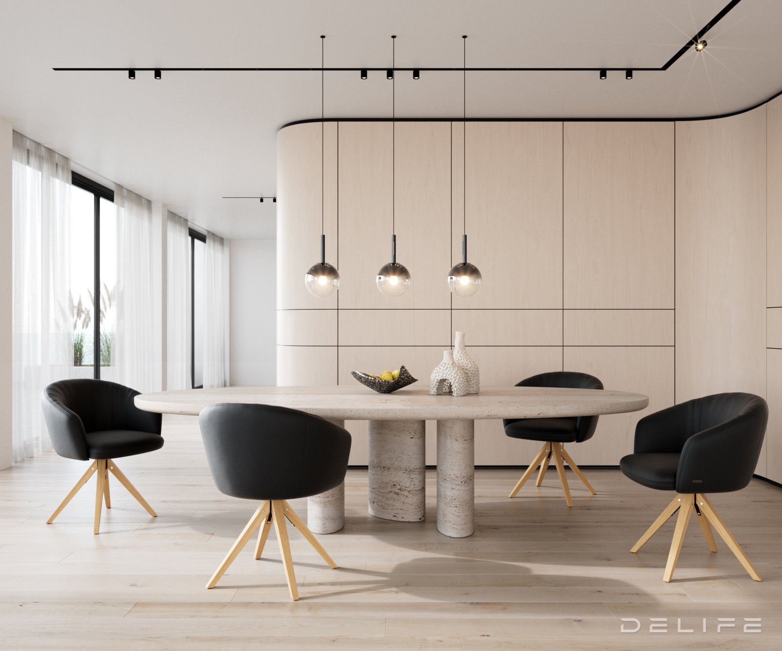 Jedilni stol Caja, Material: Usnje