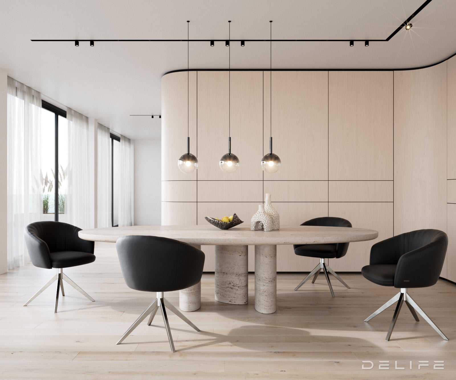 Jedilni stol Caja, Material: Usnje