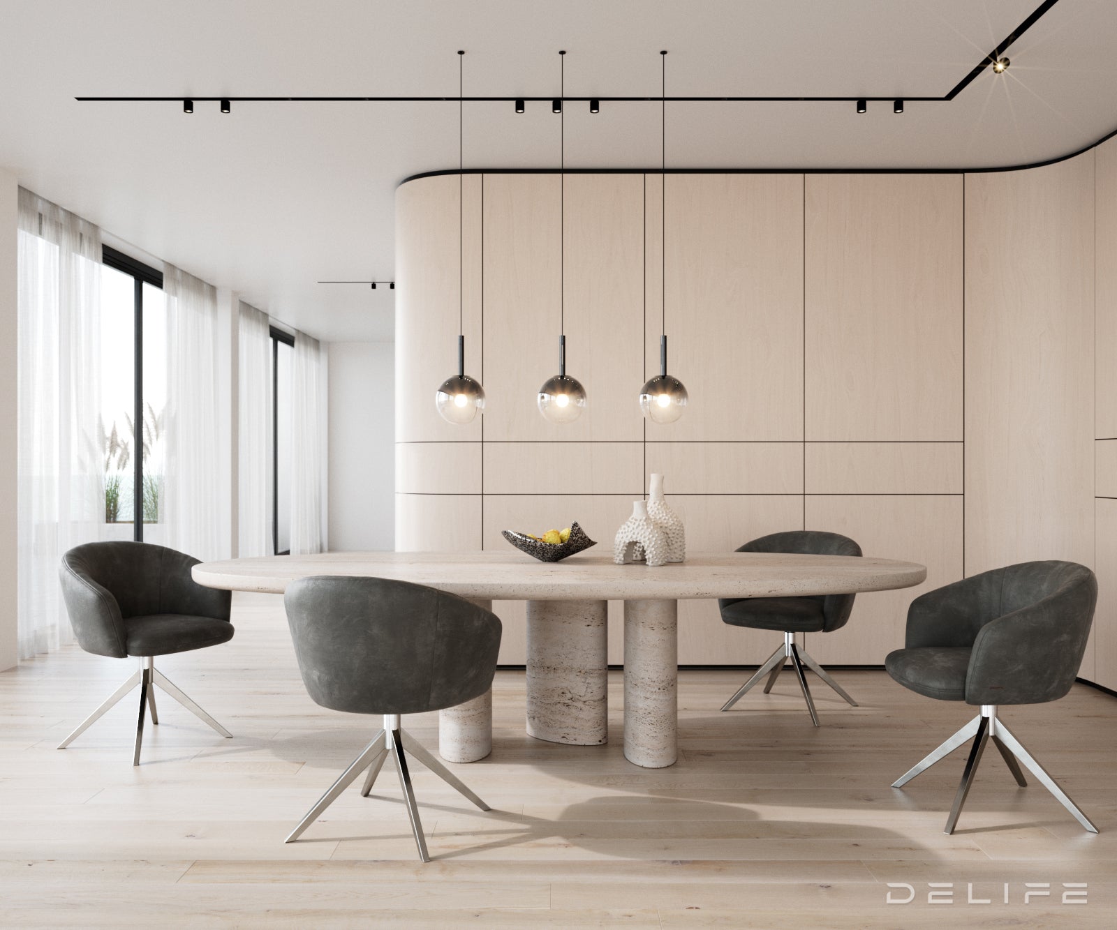 Jedilni stol Caja, Material: mikrofibra