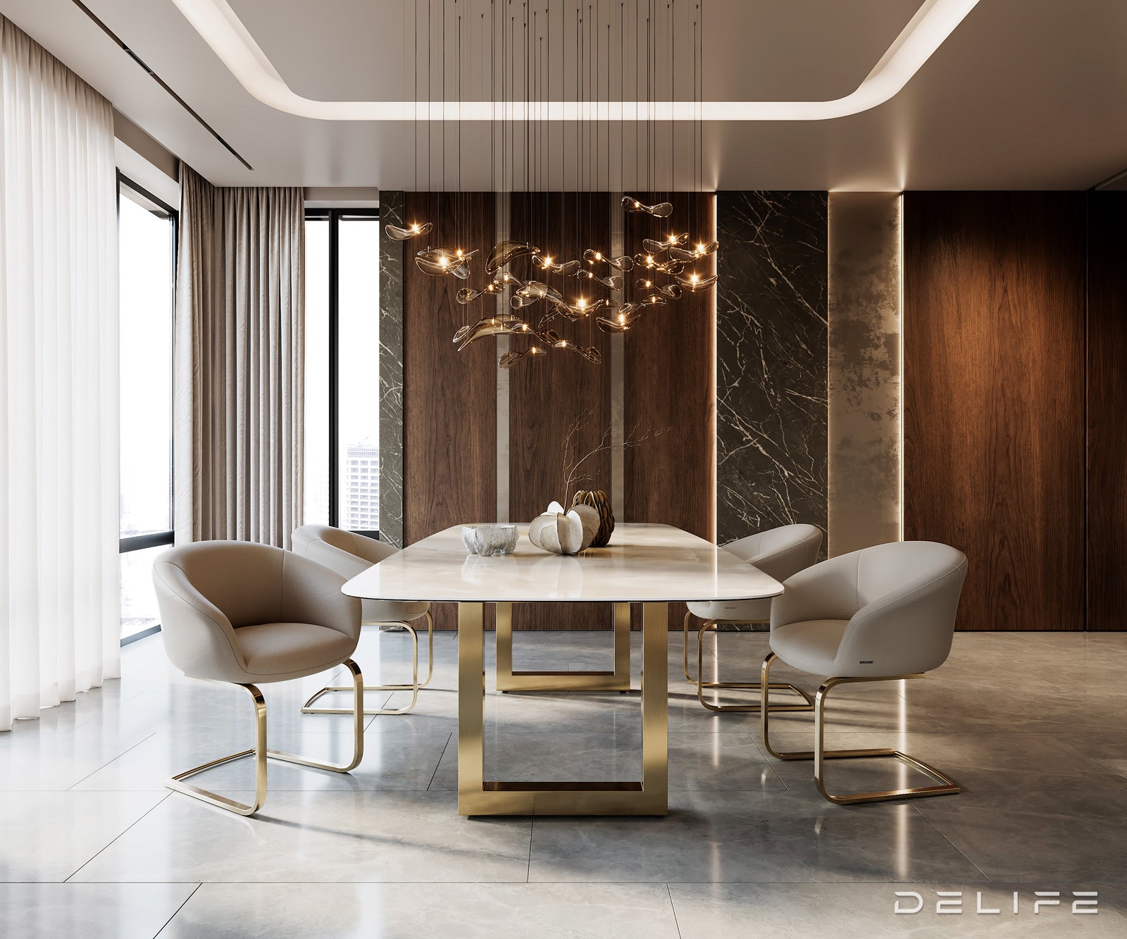 Jedilna miza Edge 270x120cm, Material: Keramika na steklu