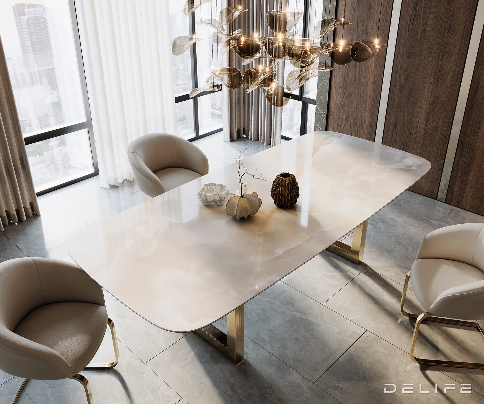 Jedilna miza Edge 270x120cm, Material: Keramika na steklu