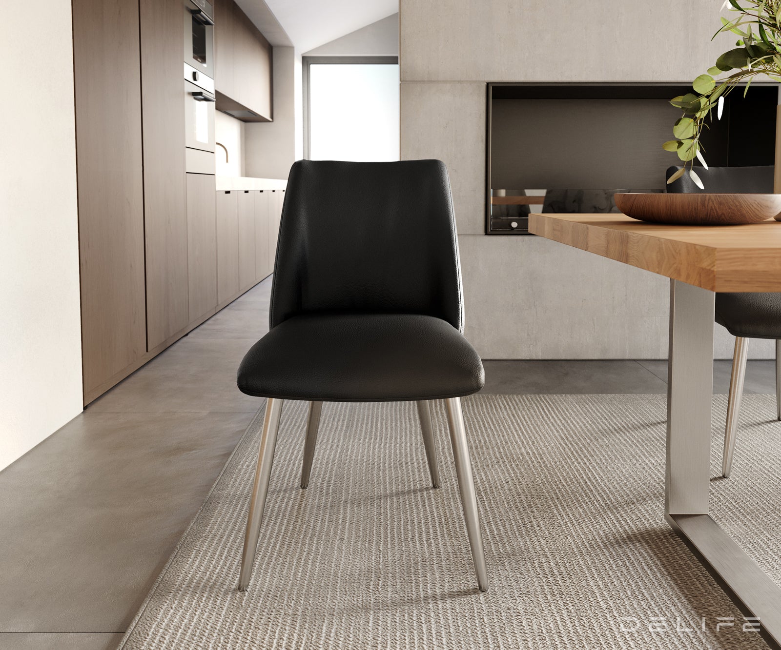 Jedilni stol Elso, Material: usnje