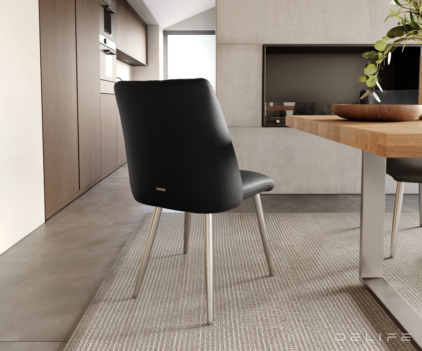 Jedilni stol Elso, Material: usnje