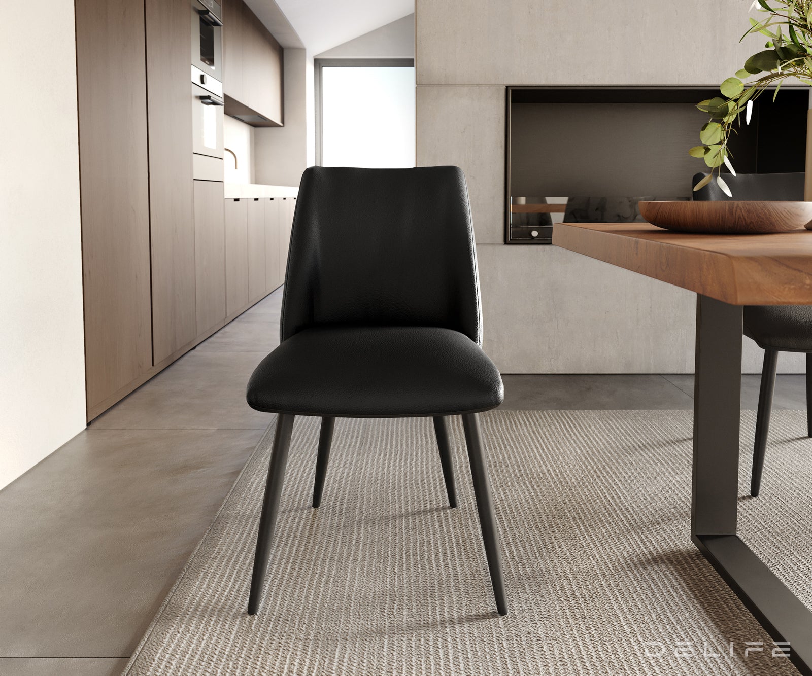 Jedilni stol Elso, Material: usnje