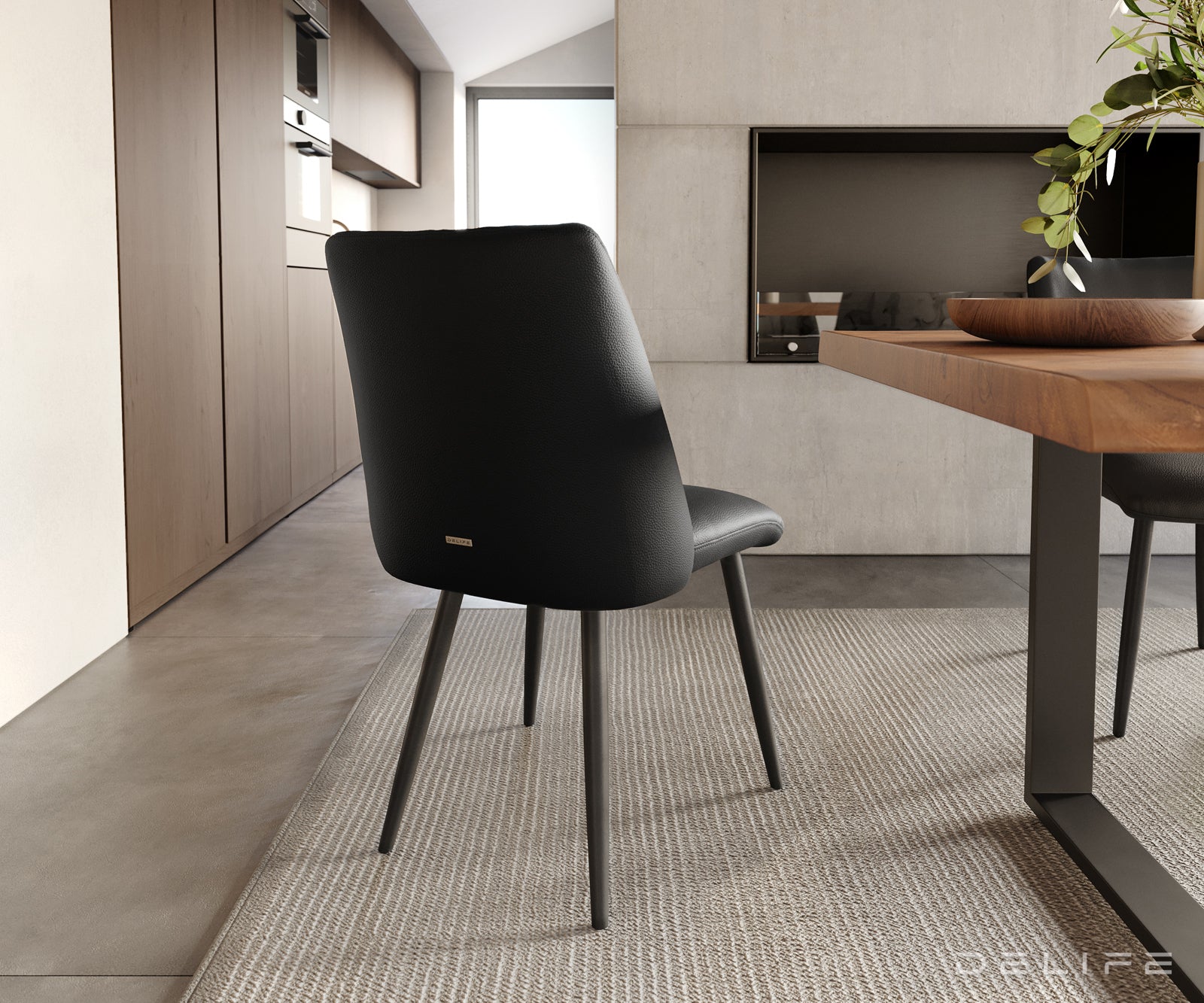 Jedilni stol Elso, Material: usnje