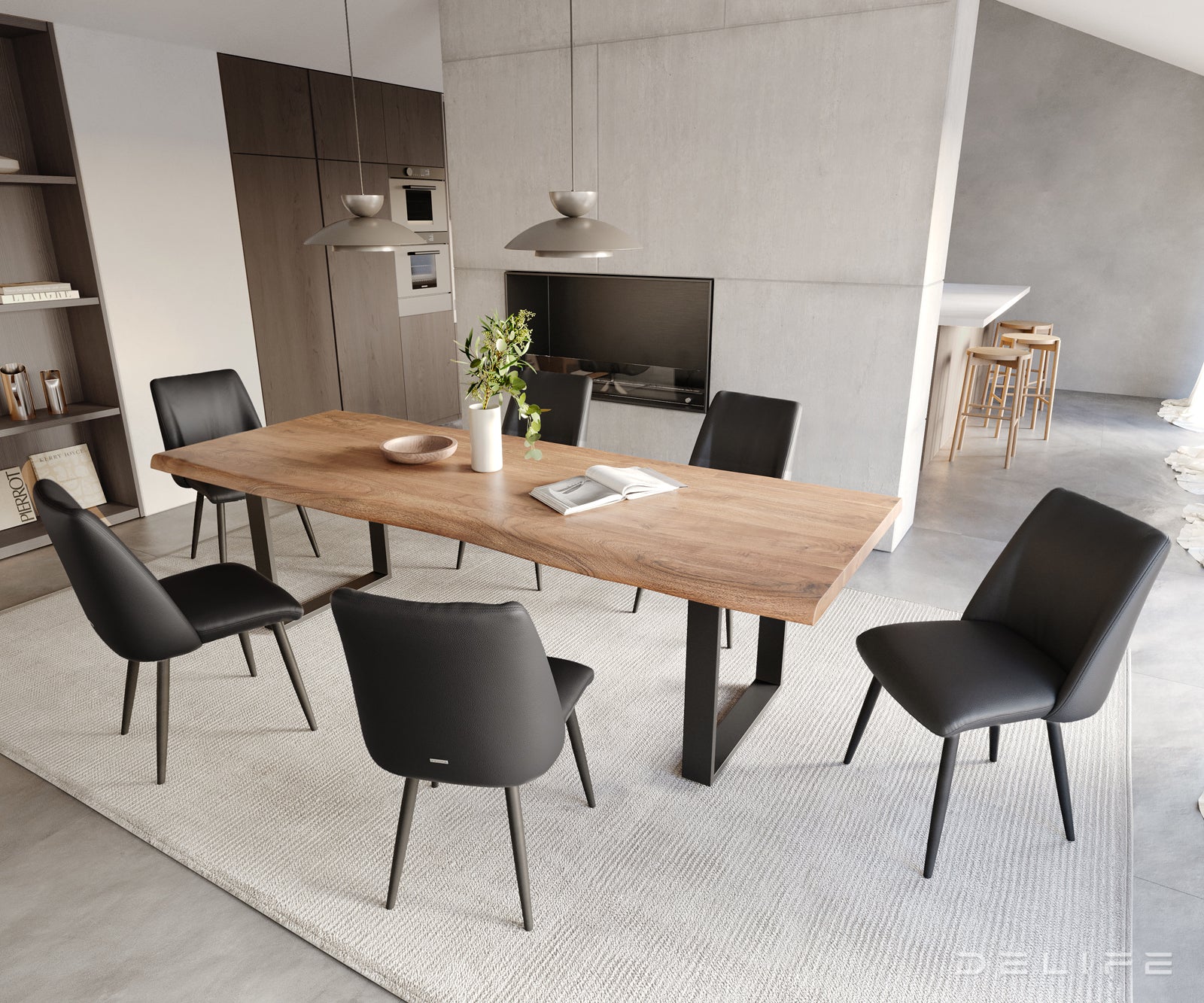 Jedilni stol Elso, Material: usnje