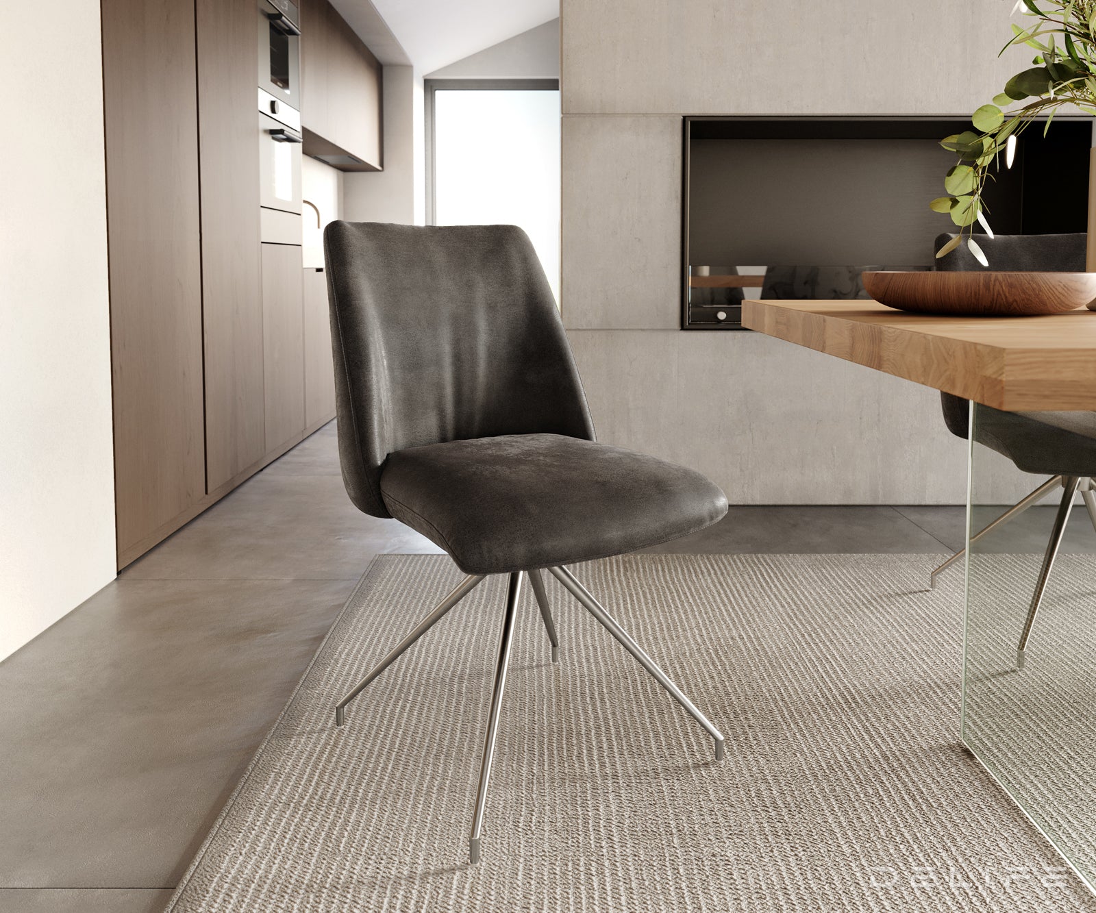 Jedilni stol Elsa, Material: mikrofibra