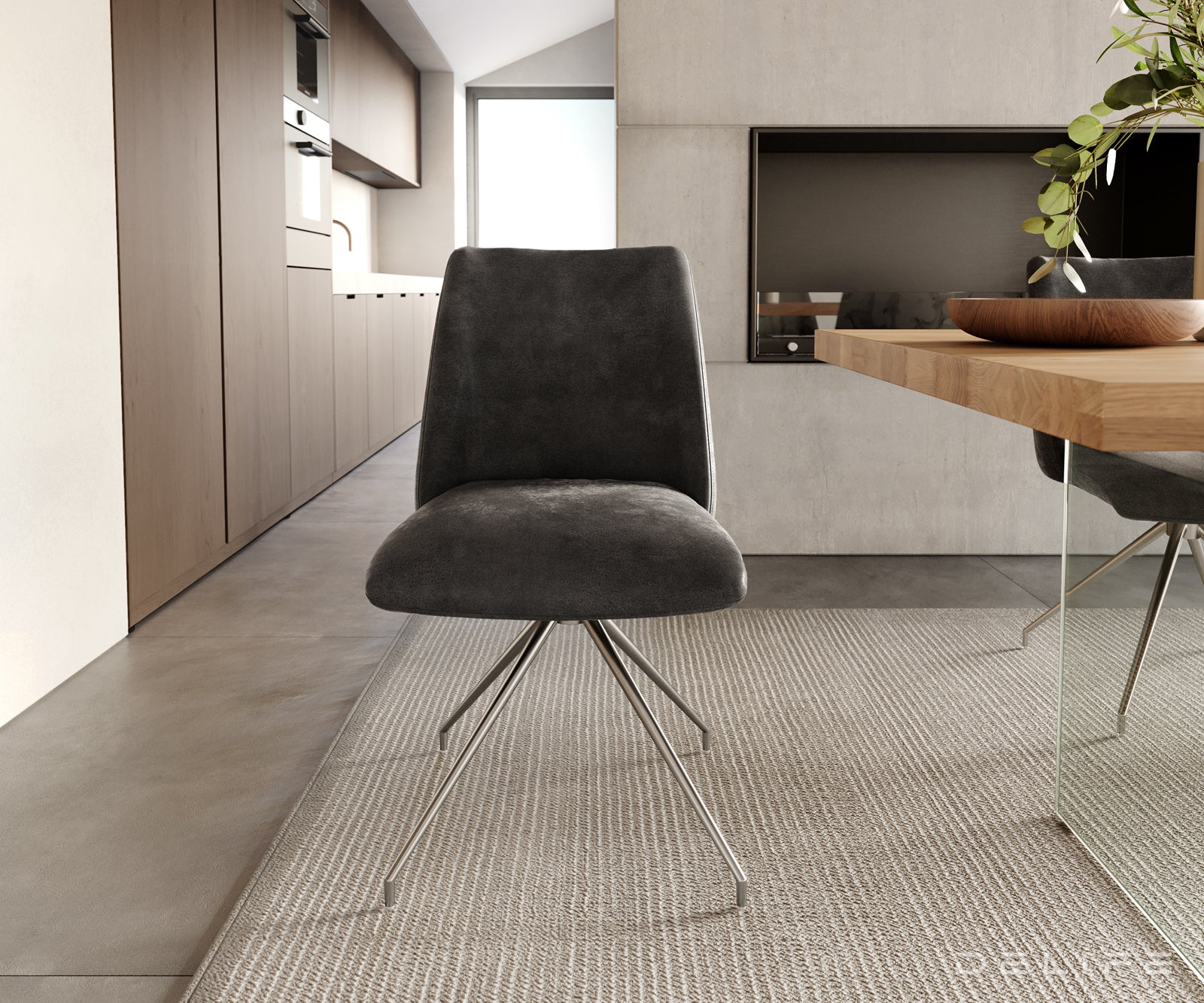 Jedilni stol Elsa, Material: mikrofibra