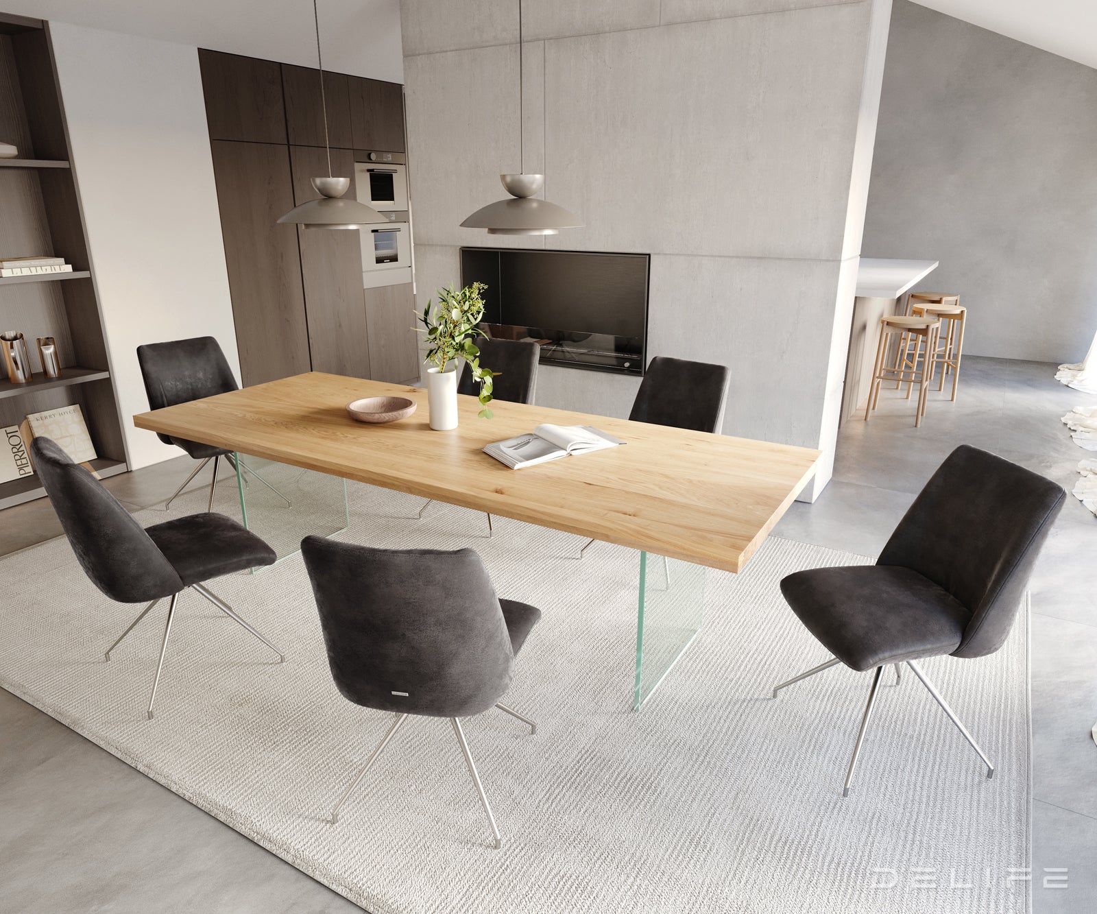 Jedilni stol Elsa, Material: mikrofibra