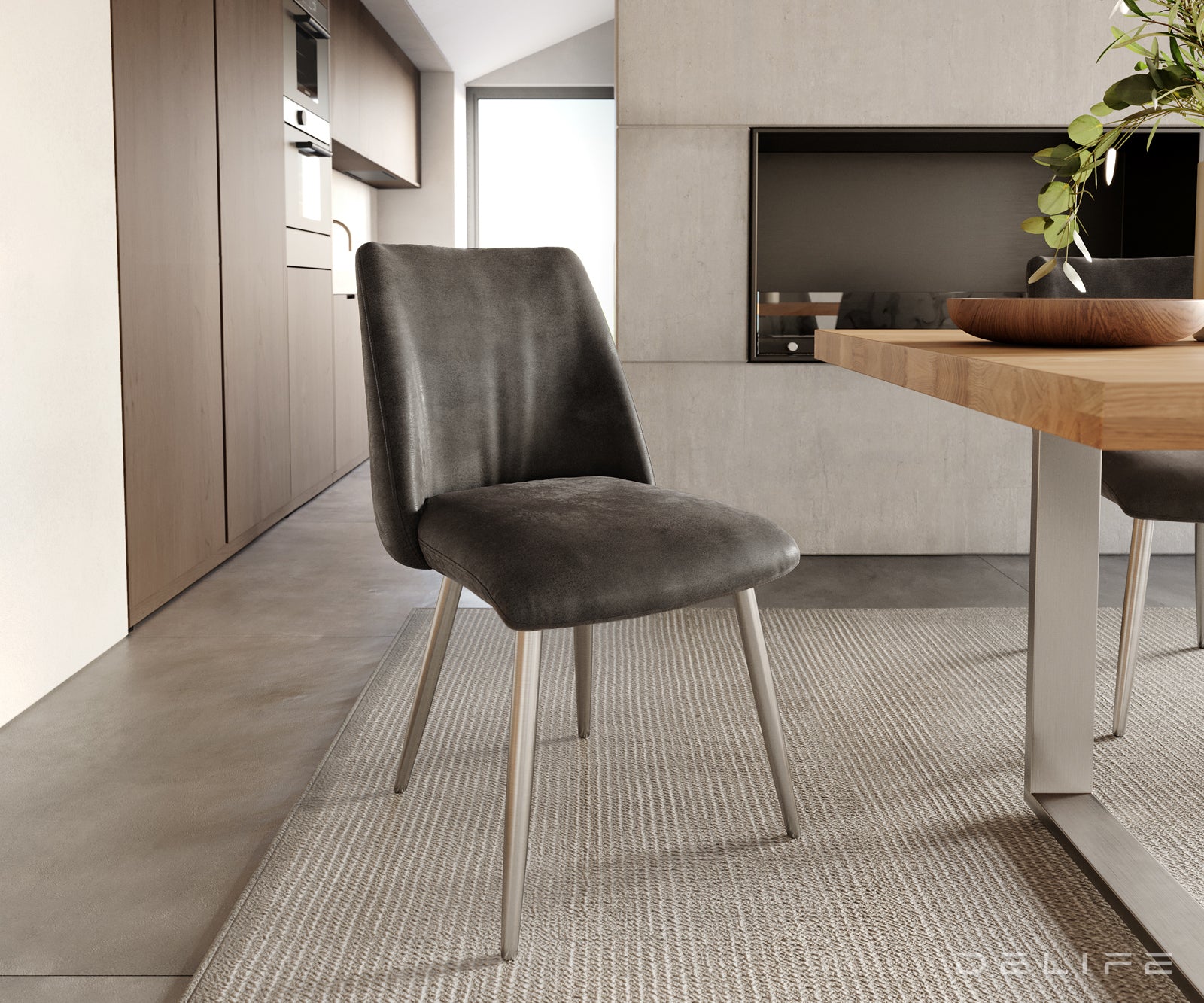 Jedilni stol Elsa, Material: mikrofibra