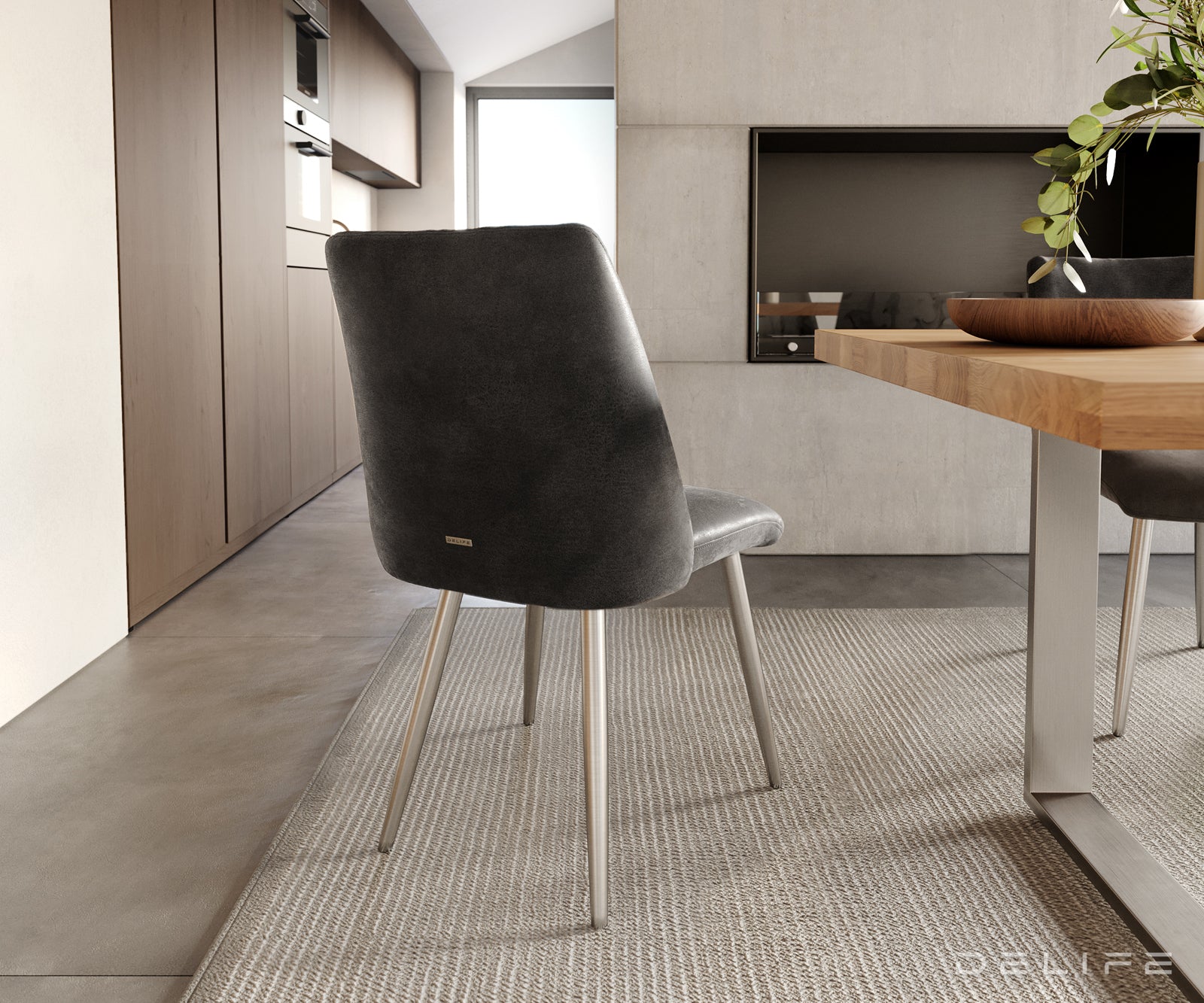 Jedilni stol Elsa, Material: mikrofibra