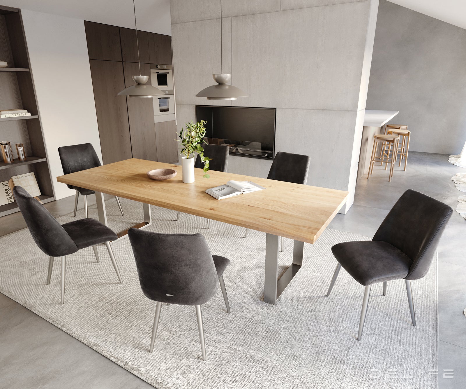 Jedilni stol Elsa, Material: mikrofibra