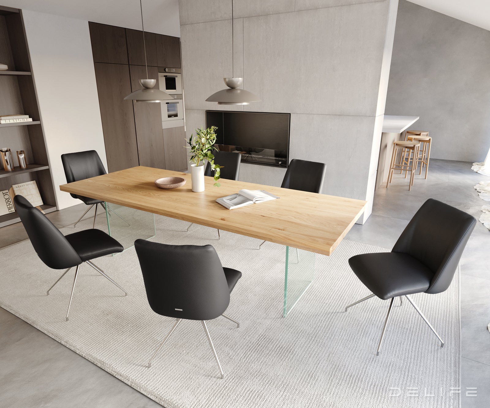 Jedilni stol Elso, Material: usnje