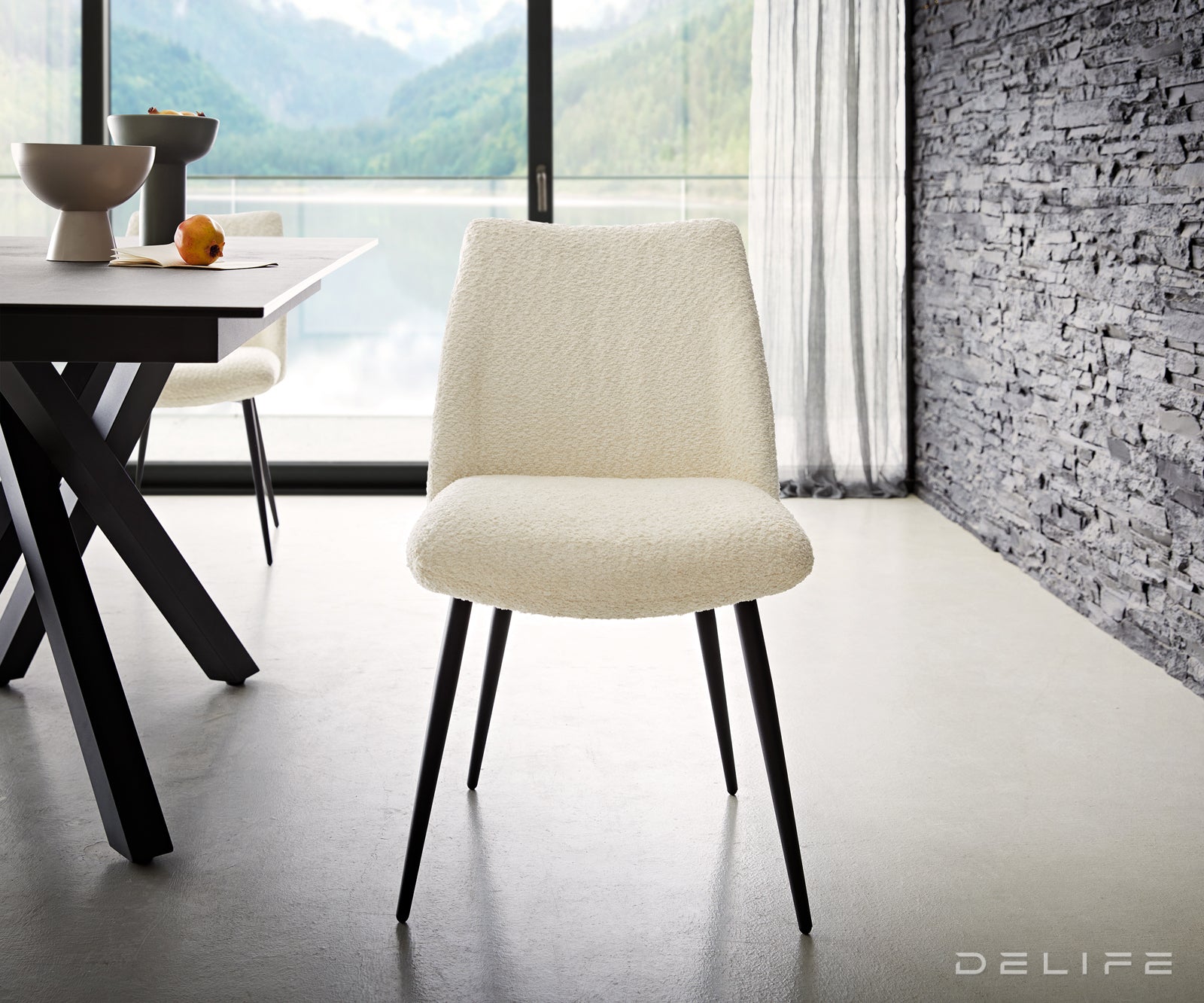 Jedilni stol Elsa, Material: bukle