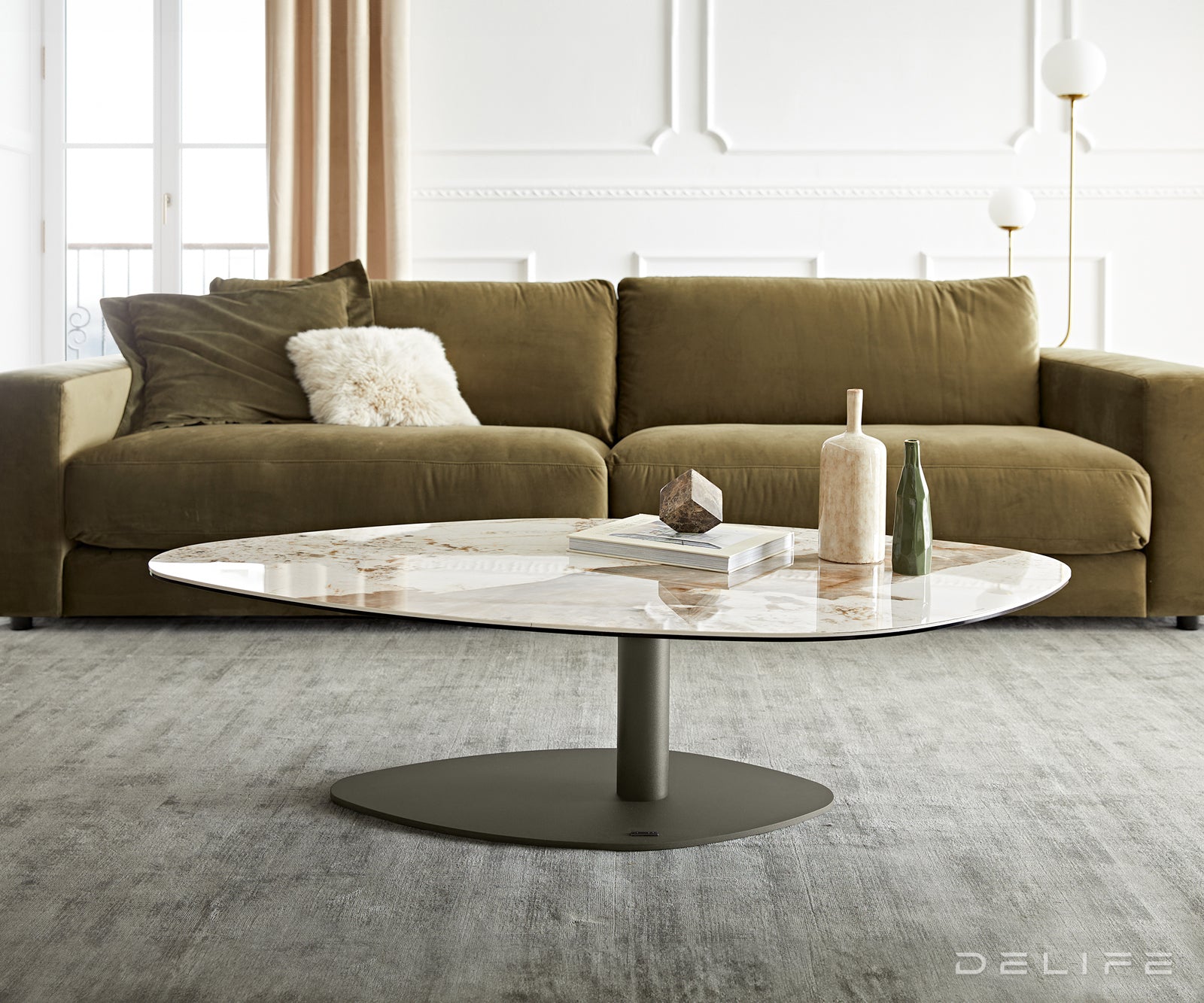 Klubska mizica Vibana 140x80cm, Material: Keramika