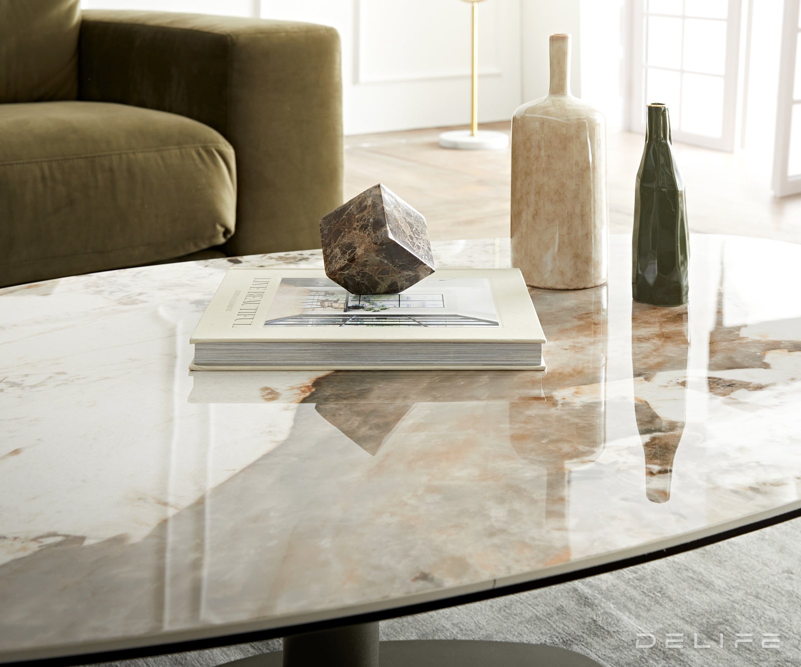 Klubska mizica Vibana 140x80cm, Material: Keramika