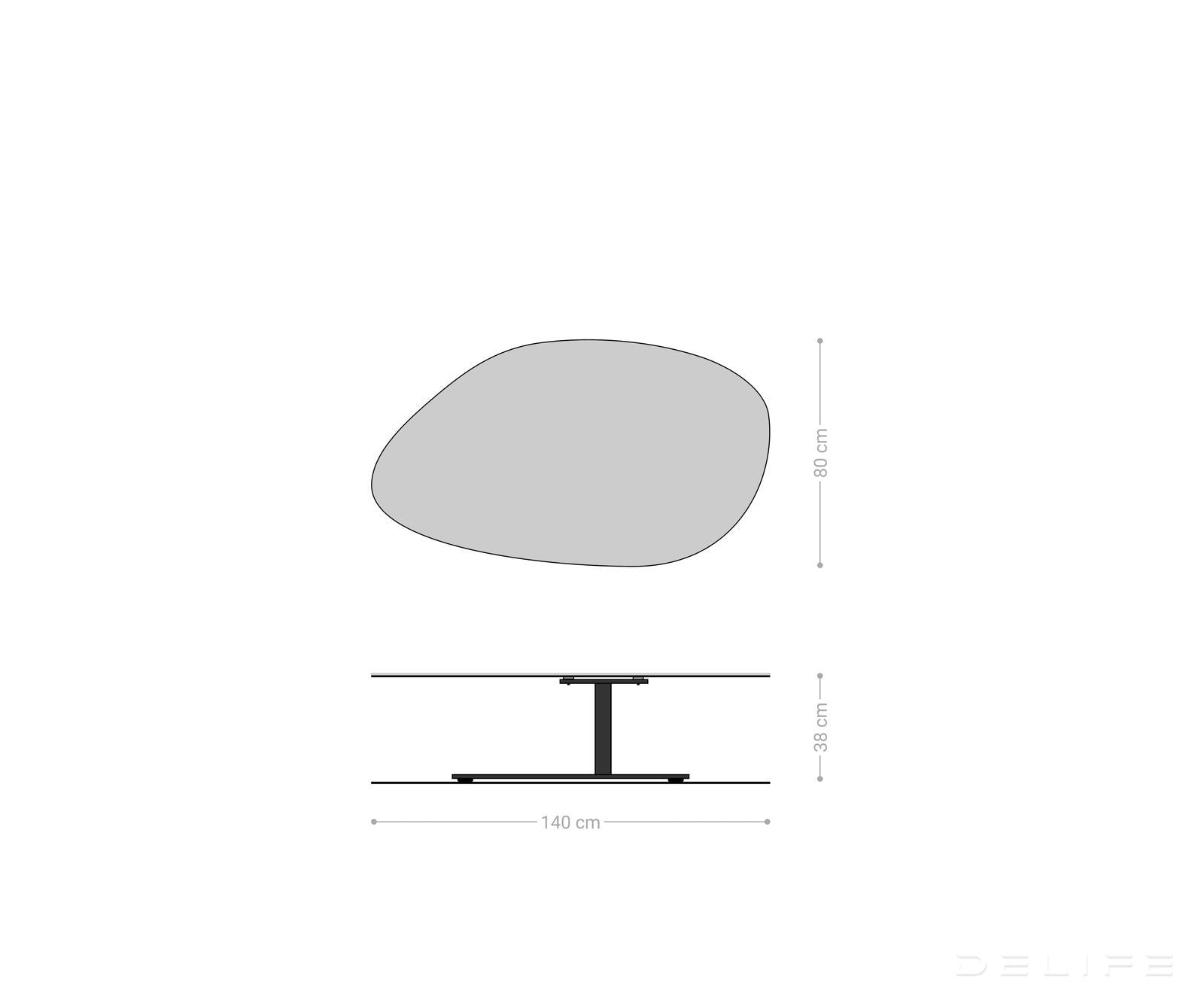 Klubska mizica Vibana 140x80cm, Material: Keramika