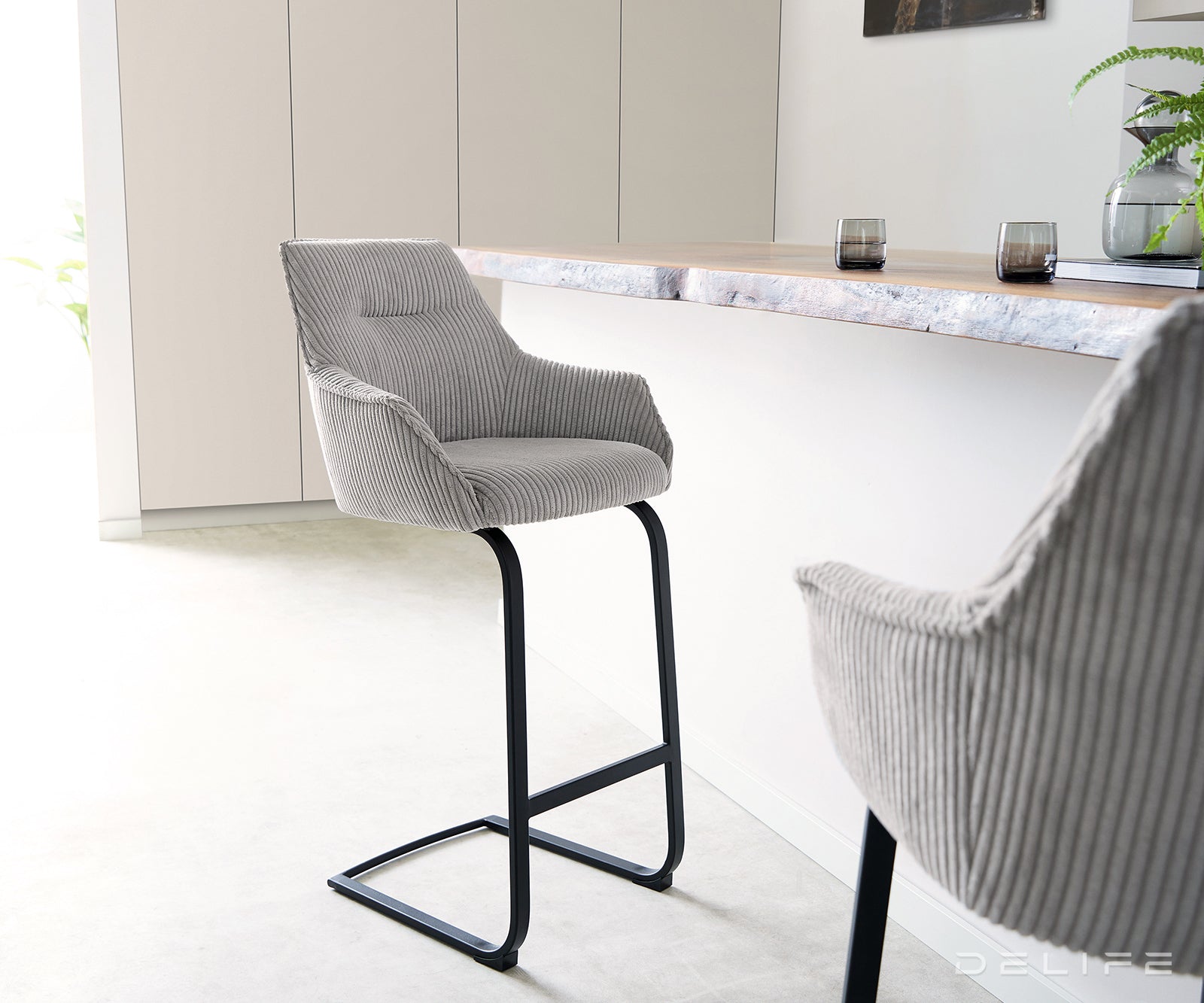 Barski stol Alja Flex, Material: Rebrasta tkanina