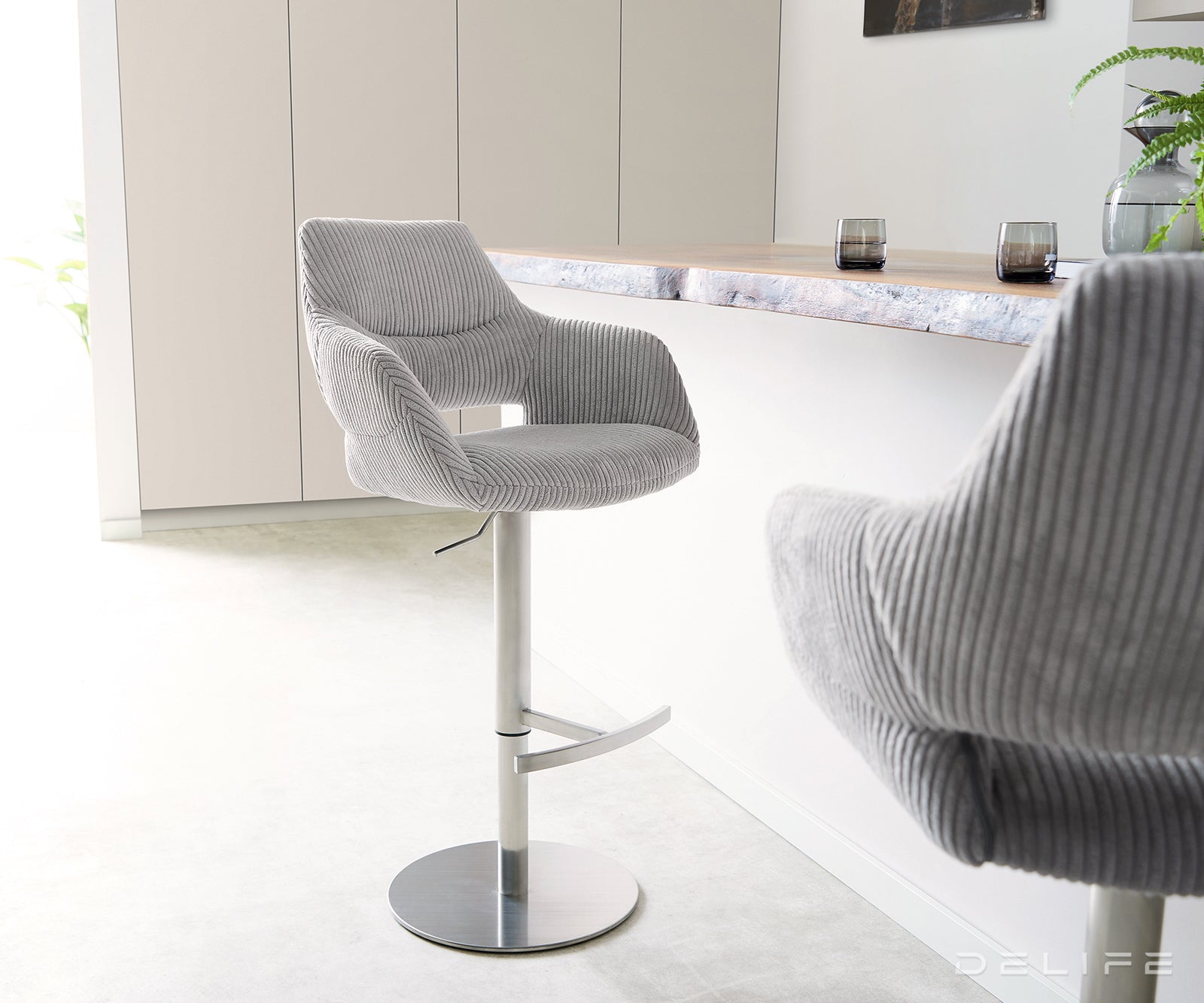 Barski stol Yago Flex, Material: Rebrasta tkanina