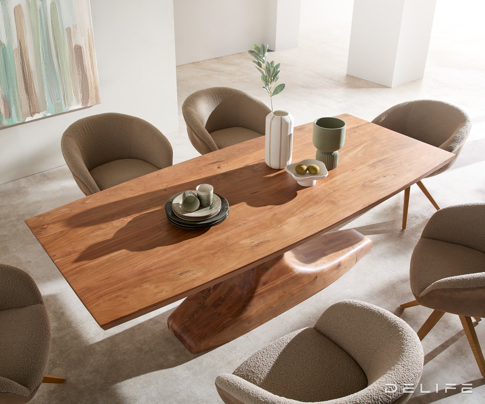 Jedilna miza Orbion 174x167cm, Material: Akacija