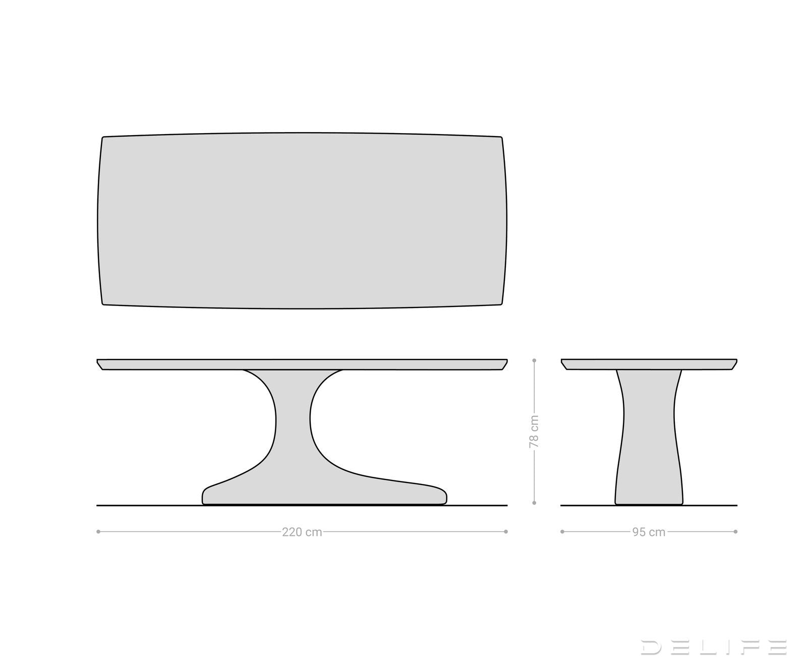 Jedilna miza Orbion 174x167cm, Material: Akacija