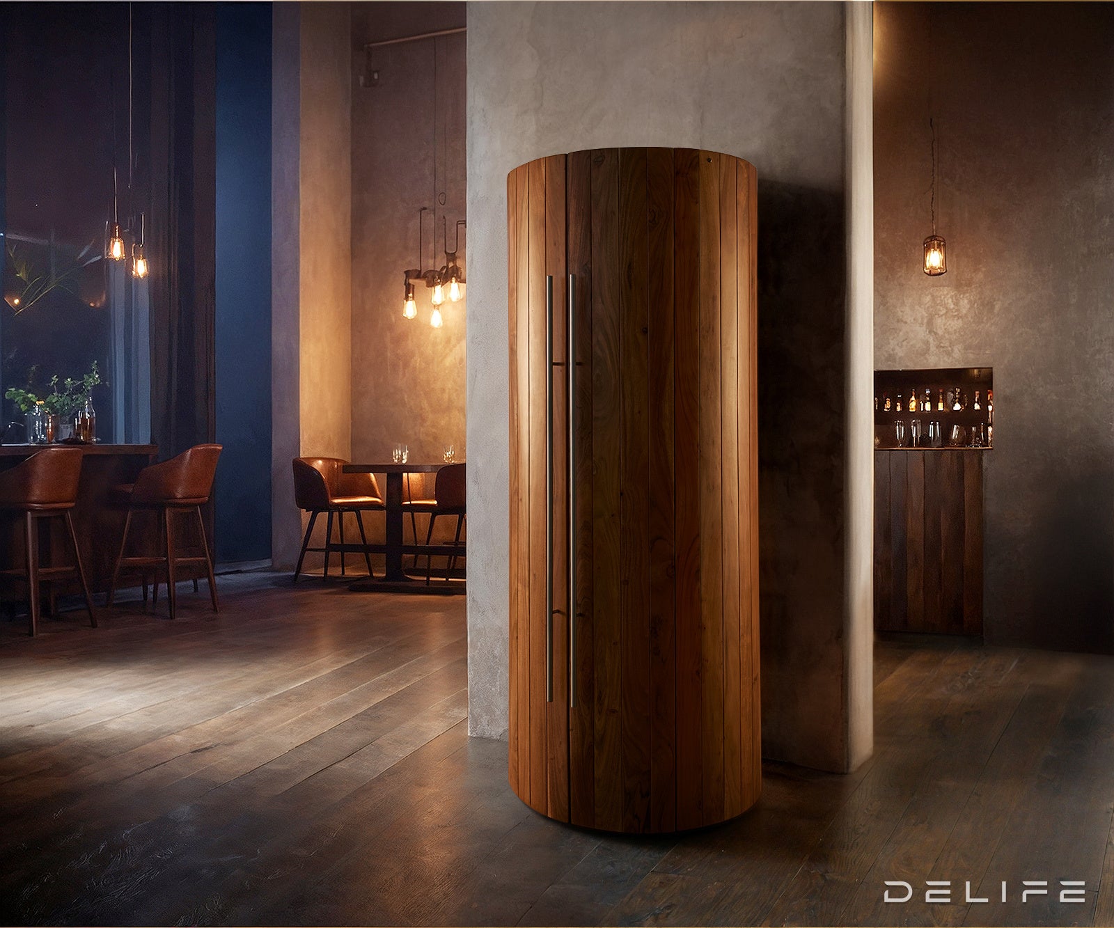 Vitrina Taza 75x213cm, Material: akacija