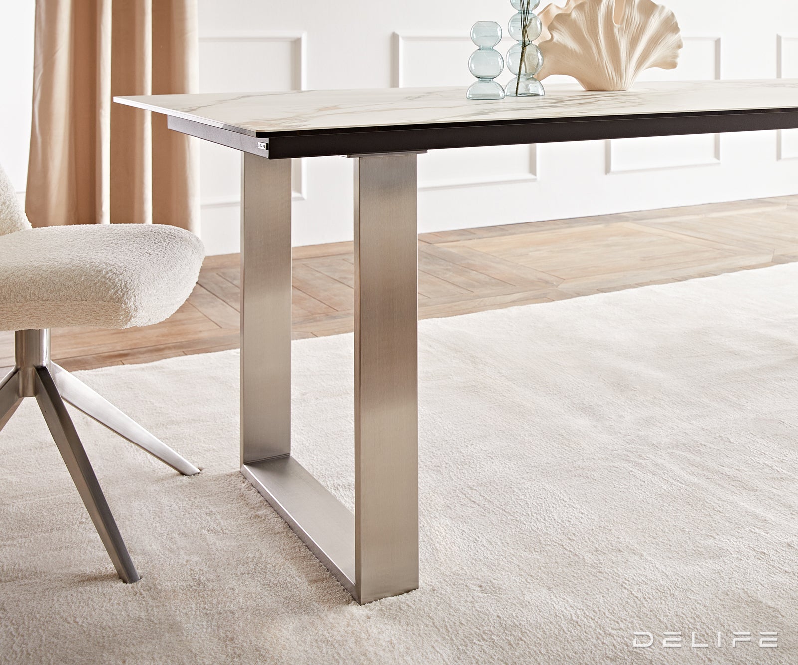 Jedilna miza Edge 200x100, Material: Keramika Calacatta