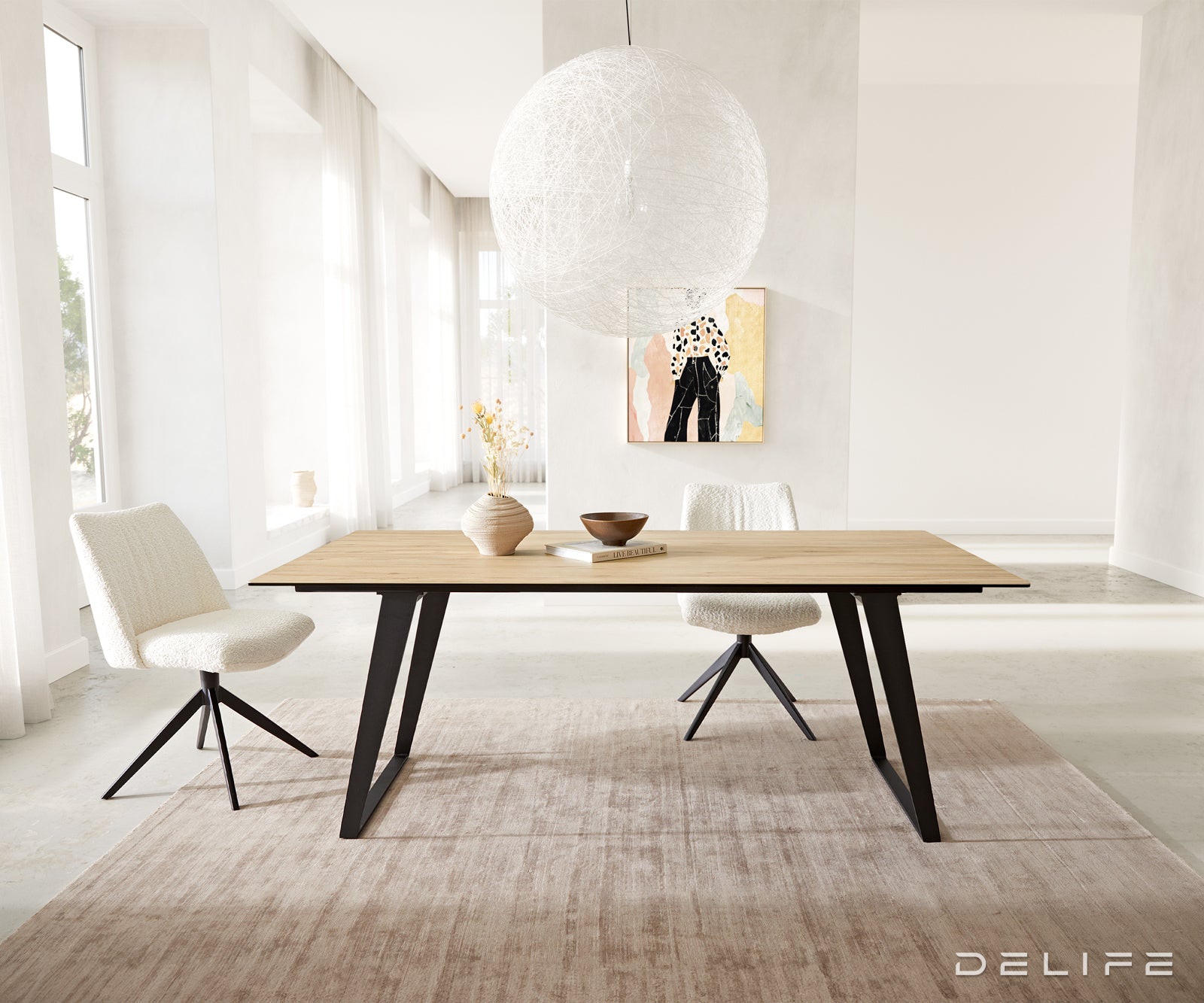 Jedilna miza Edge 200x100, Material: Keramika Laminam Sabbia