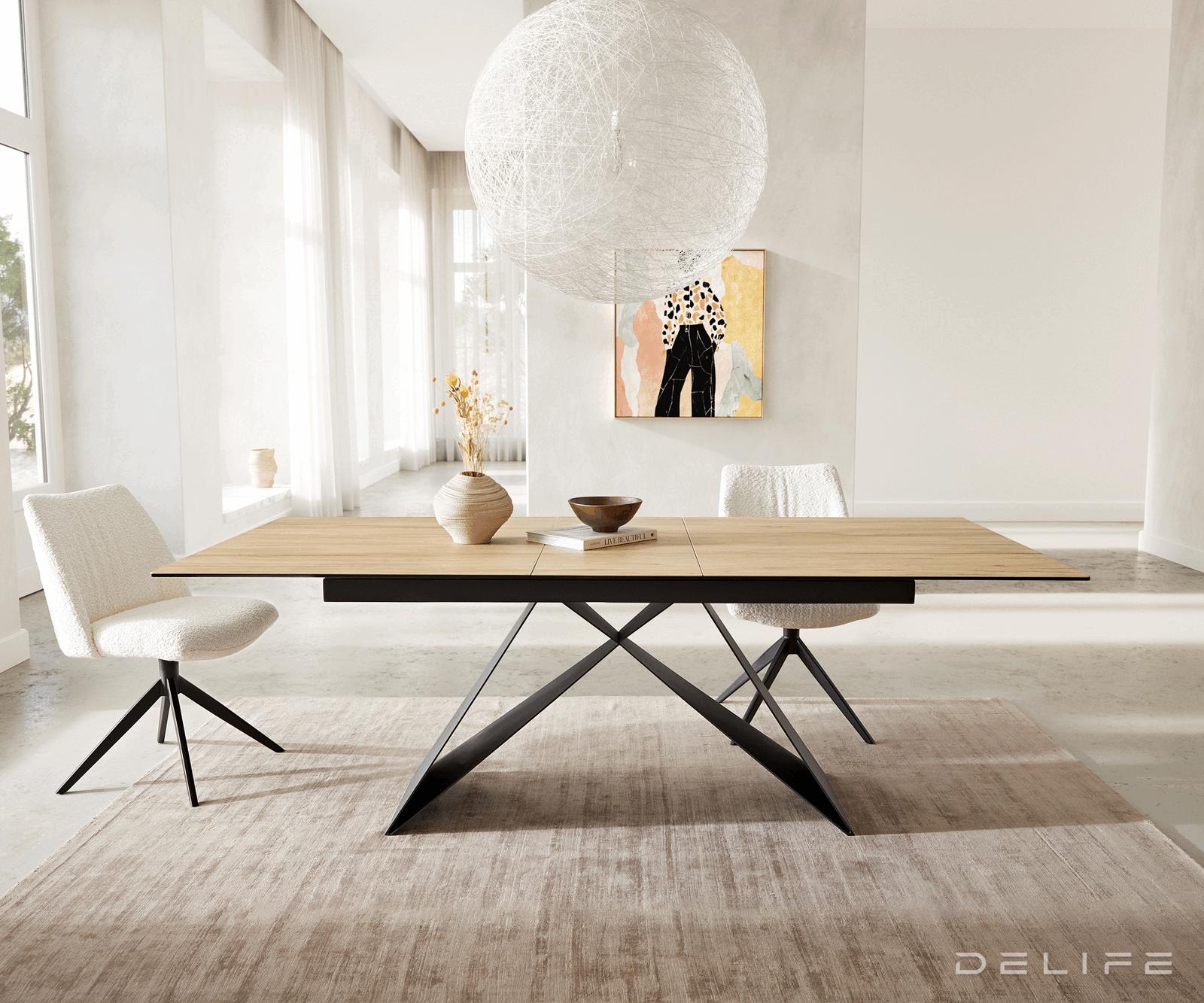 Raztegljiva miza Edge 180/220x100, Material: Keramika Laminam Sabbia