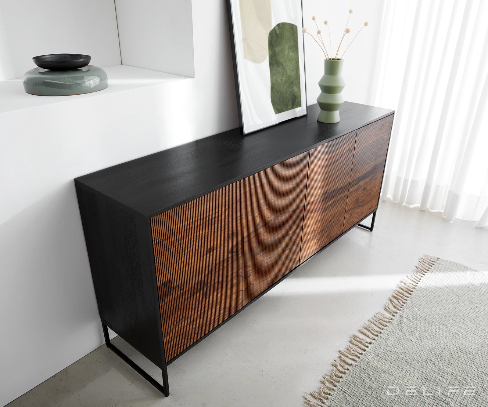 Komoda Vaag, 170x40cm, Material: Sheesham