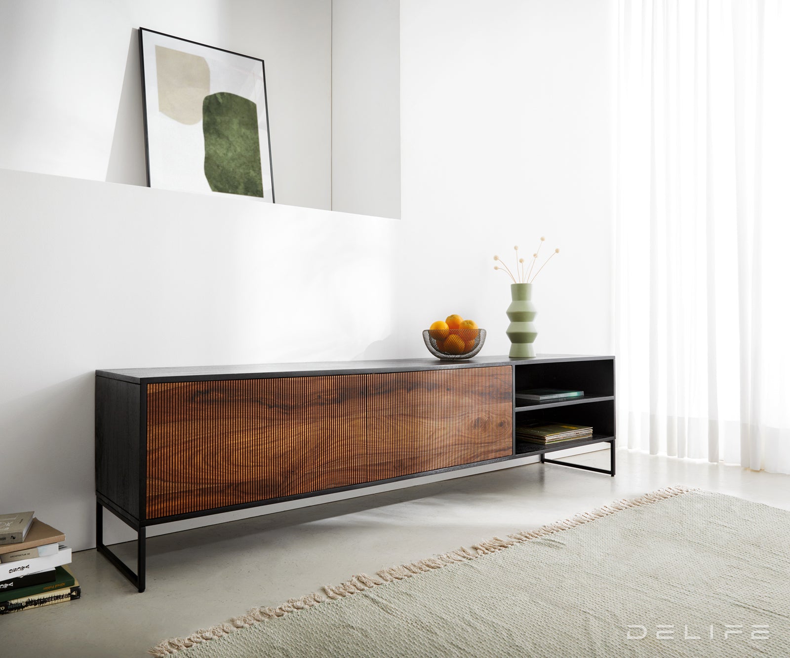 TV omarica Vaag, 200x40cm, Material: Sheesham