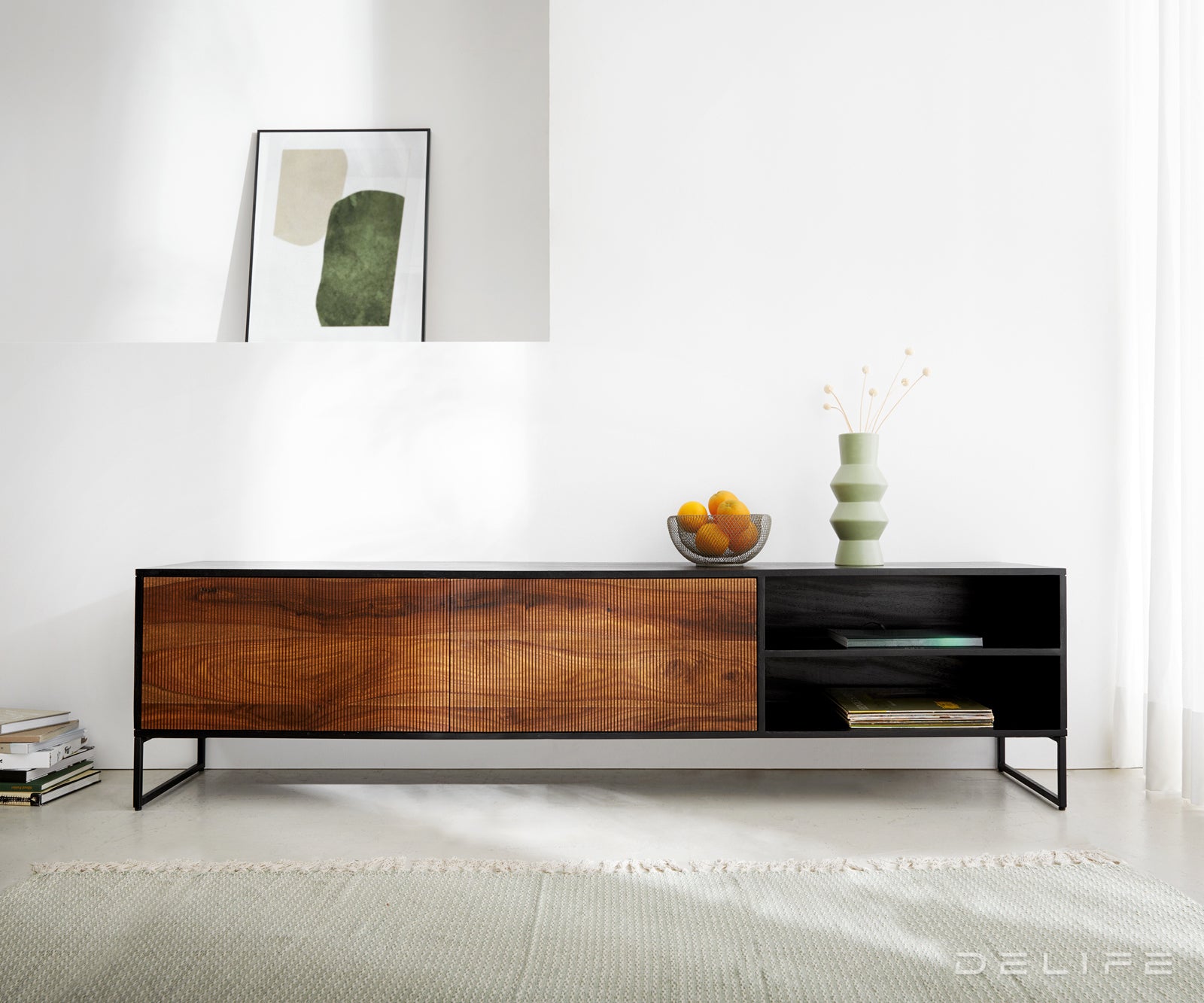 TV omarica Vaag, 200x40cm, Material: Sheesham