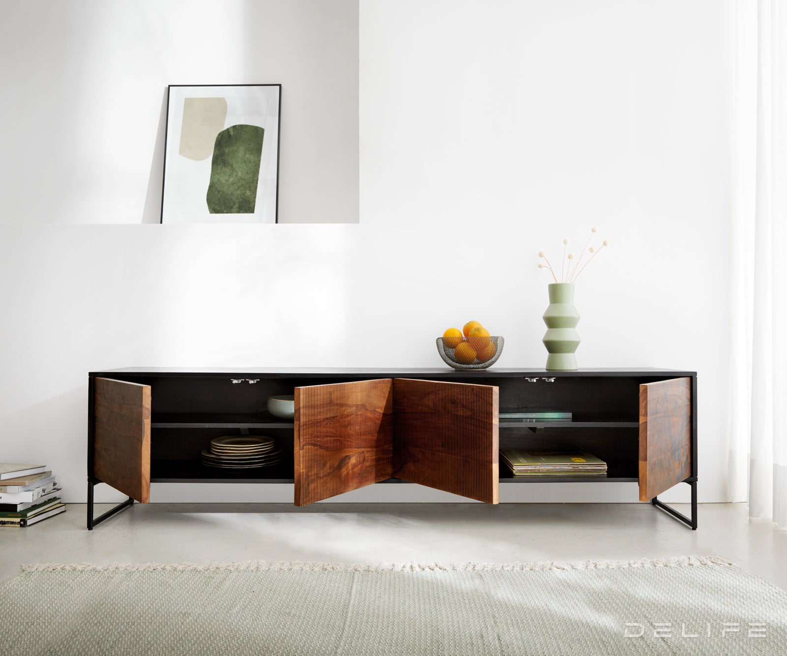 TV omarica Vaag, 200x40cm, Material: Sheesham