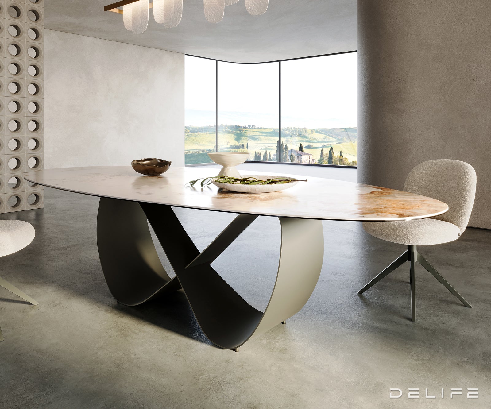 Blagovaonski stol od keramike