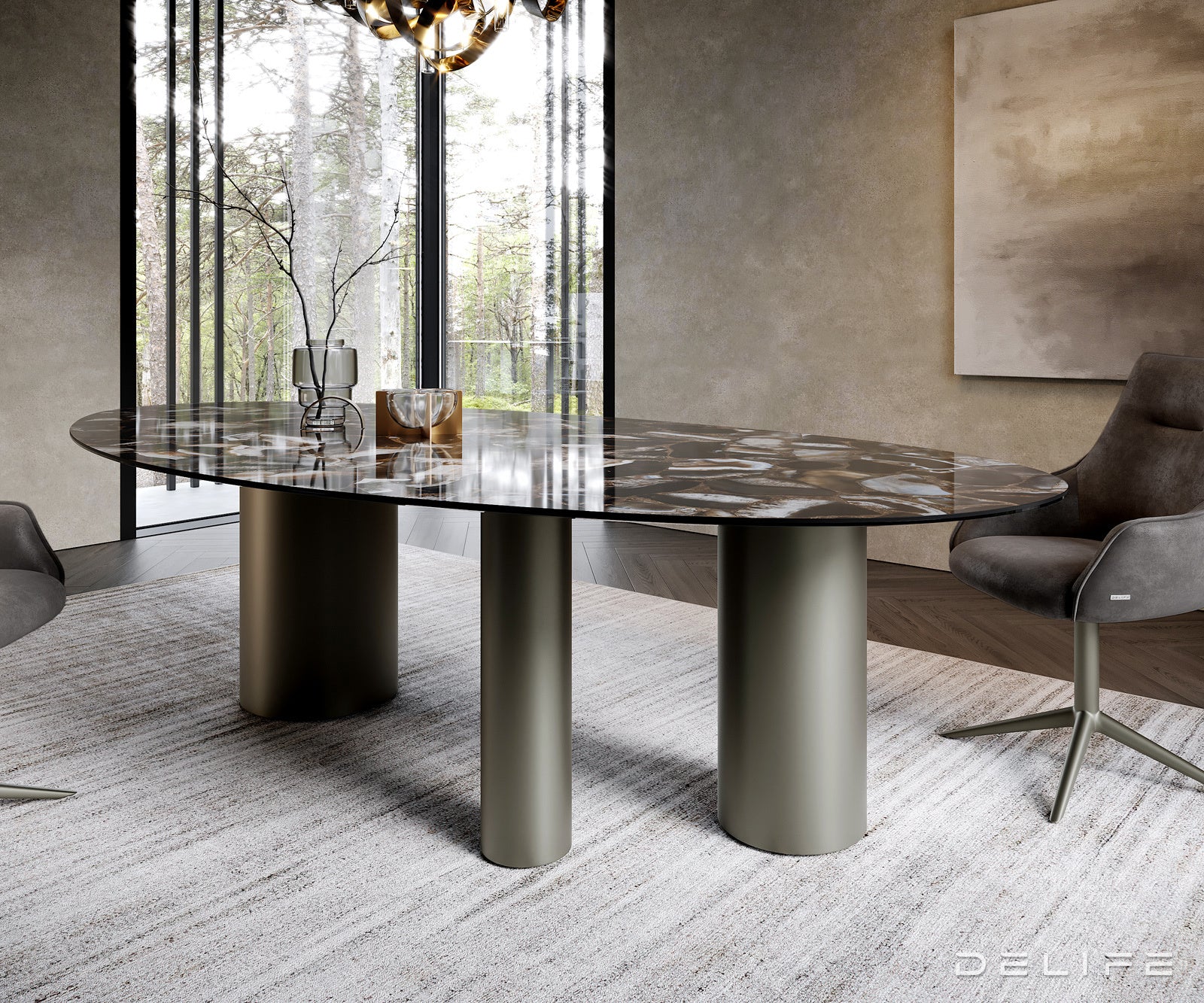 Jedilna miza Edge 280x130cm, Material: Keramika na steklu