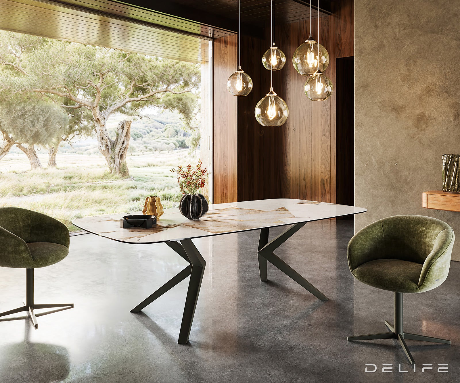 Jedilna miza Edge 240x120cm, Material: Keramika na varnostnem steklu