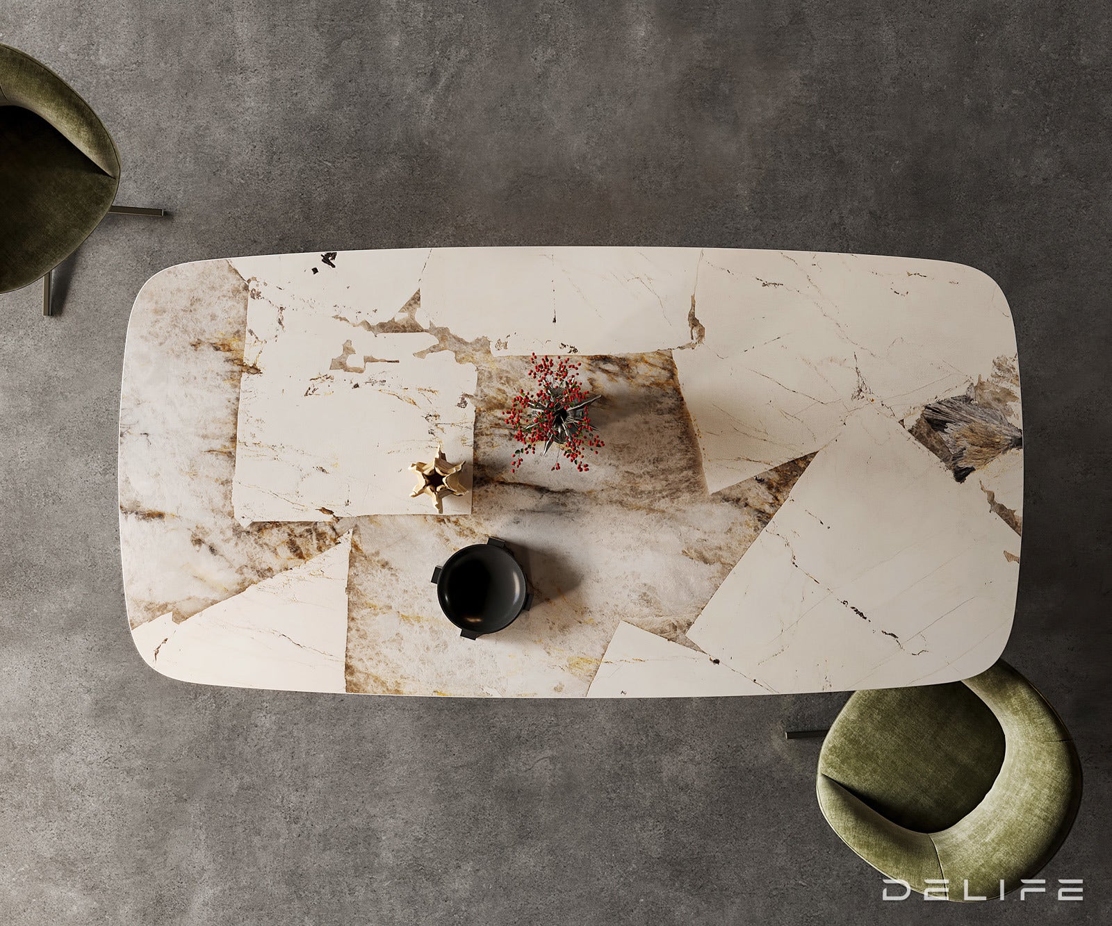 Jedilna miza Edge 240x120cm, Material: Keramika na varnostnem steklu