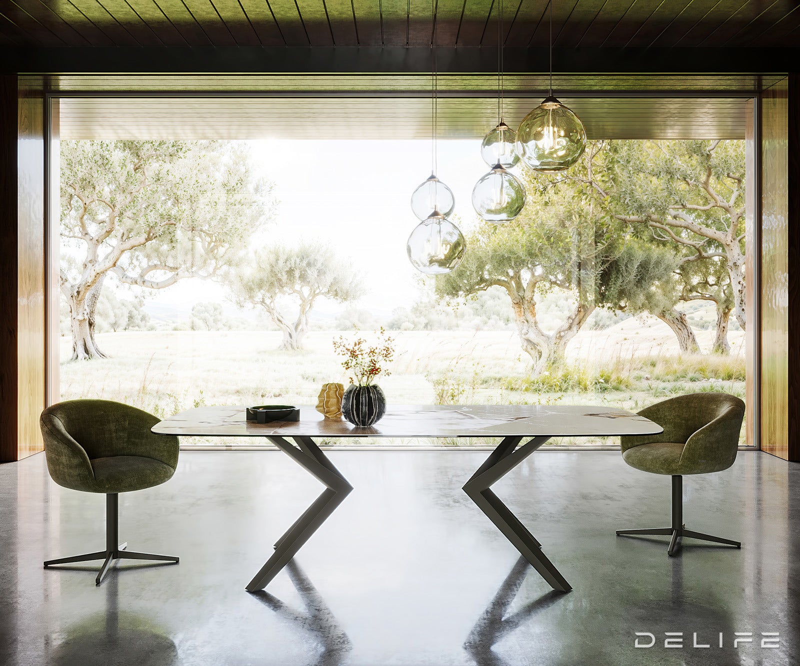 Jedilna miza Edge 240x120cm, Material: Keramika na varnostnem steklu