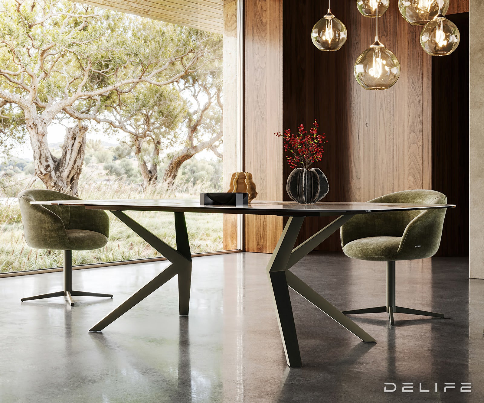 Jedilna miza Edge 240x120cm, Material: Keramika na varnostnem steklu