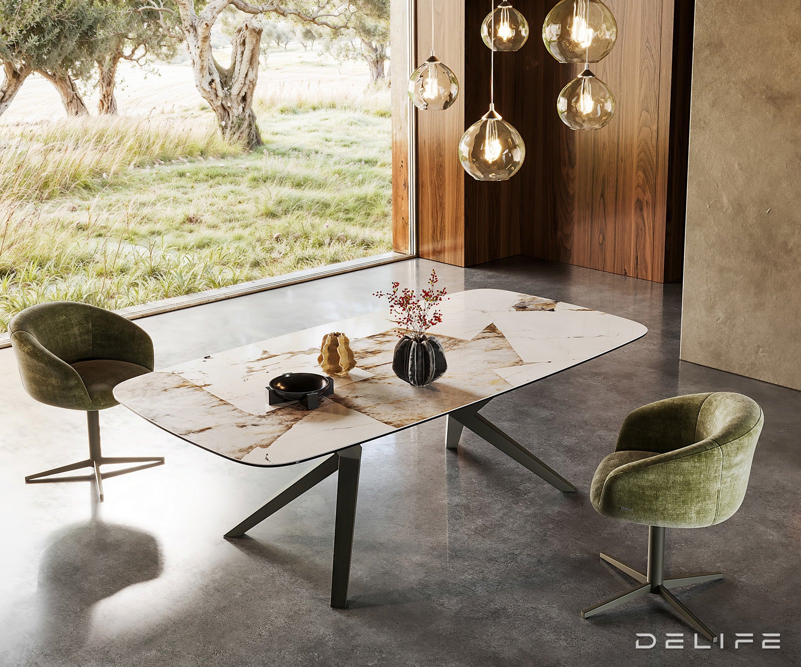 Jedilna miza Edge 240x120cm, Material: Keramika na varnostnem steklu