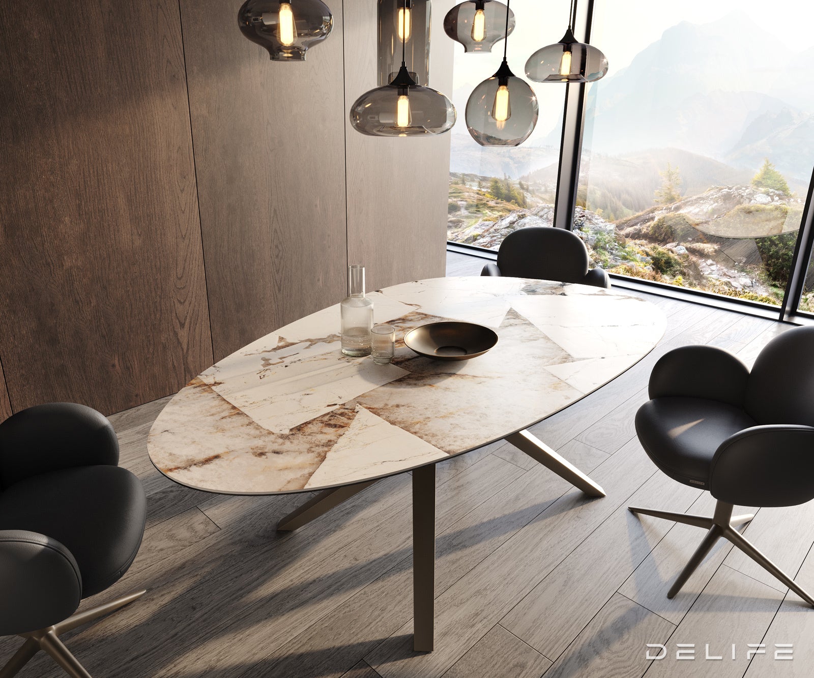 Jedilna miza Edge 220x120cm, Material: Patagonia Lappato Ceramics