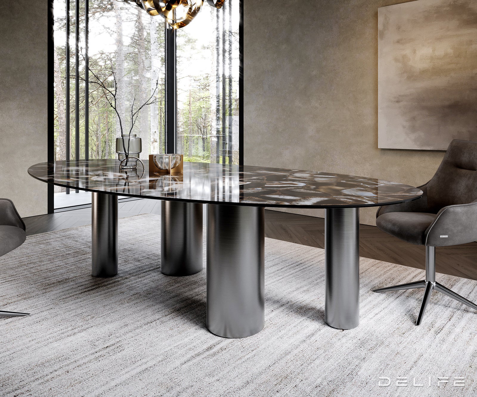 Jedilna miza Edge 280x130cm, Material: Keramika na steklu